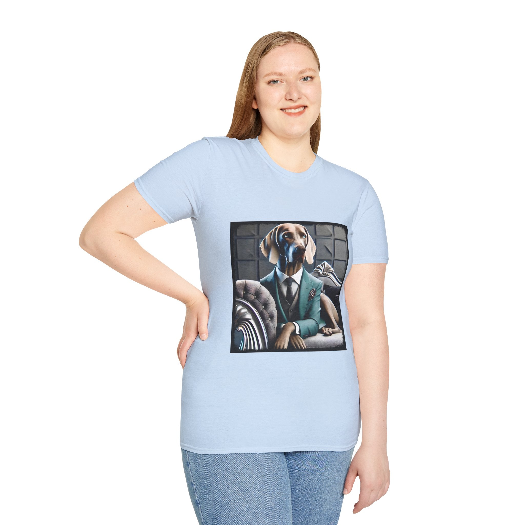 Weimaraner Teal Gent | Unisex Dog T-Shirt