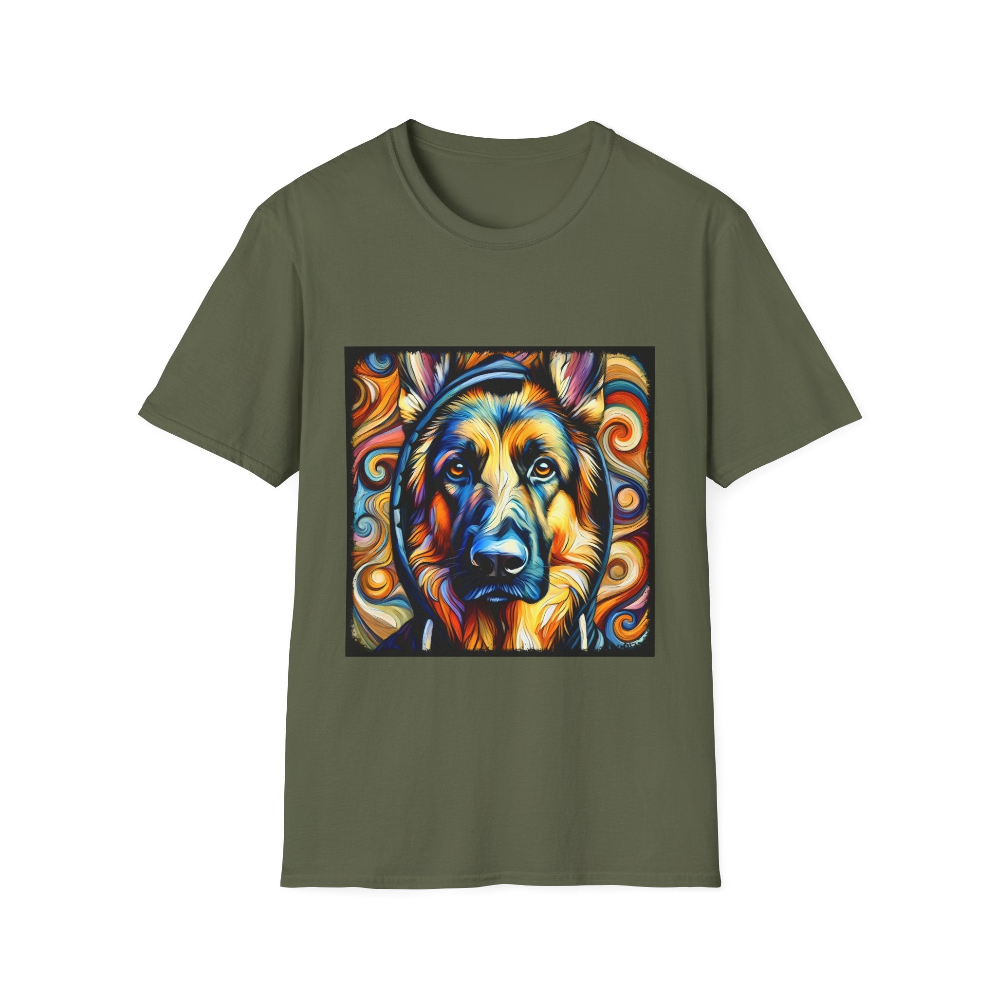 German Shepherd Relaxed Swirl | Unisex Dog T-Shirt