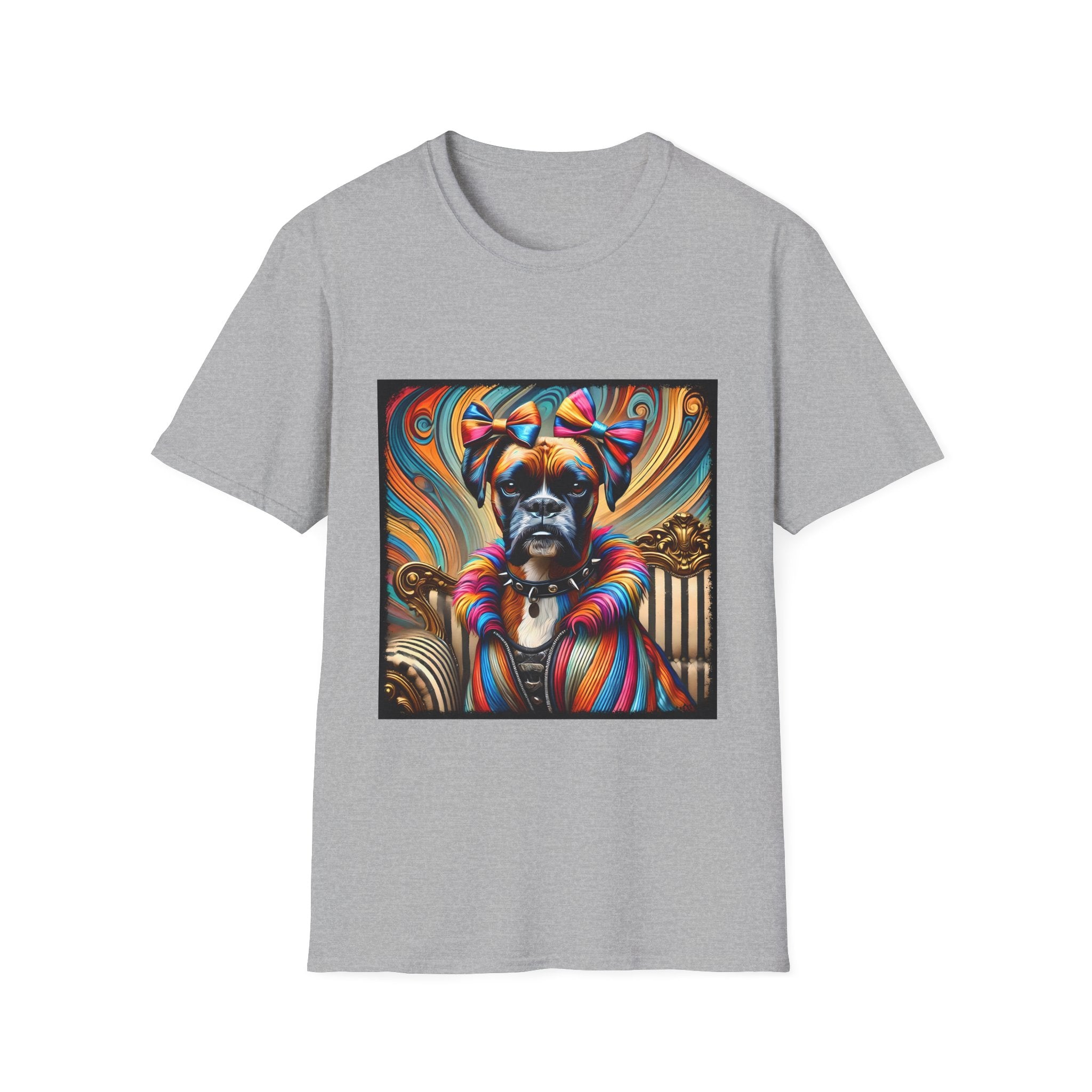 Boxer Rainbow Rocker | Unisex Dog T-Shirt