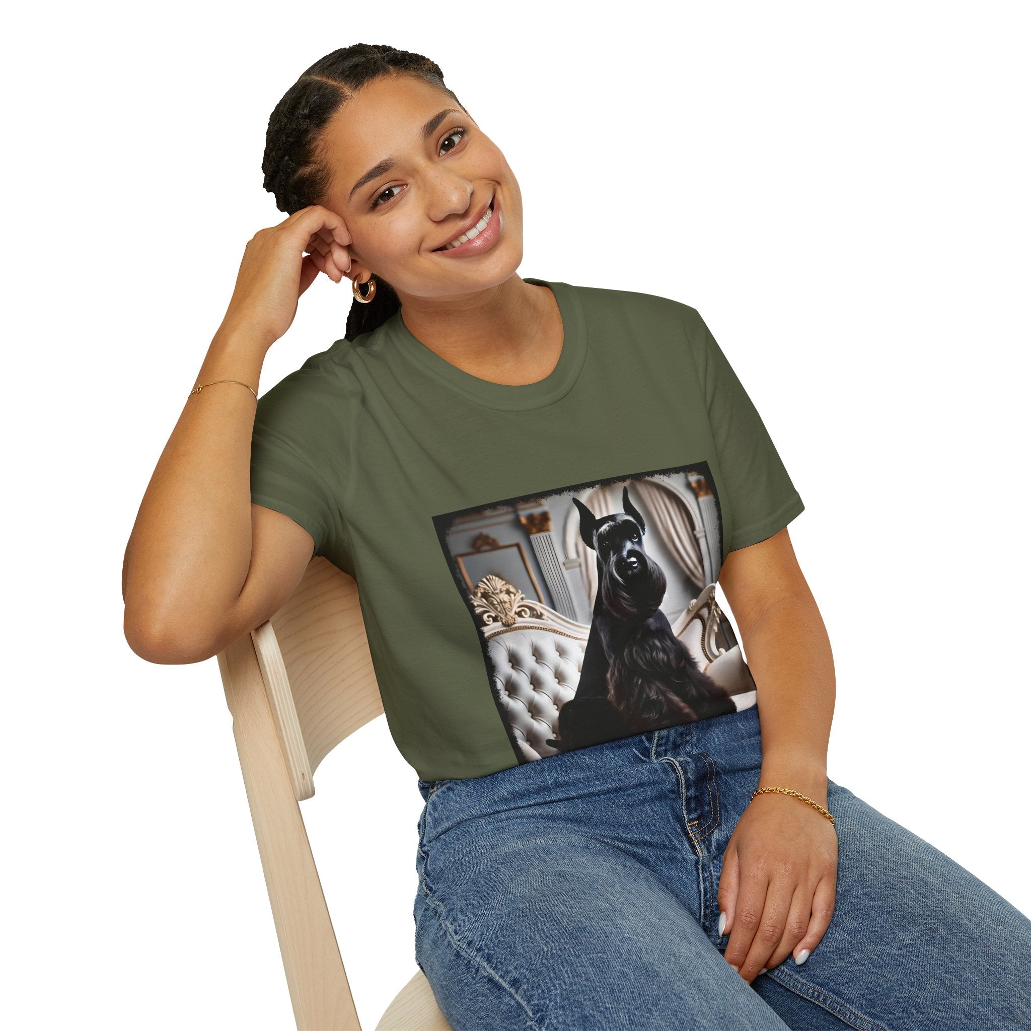 Schnauzer Posh Pose | Unisex Dog T-Shirt