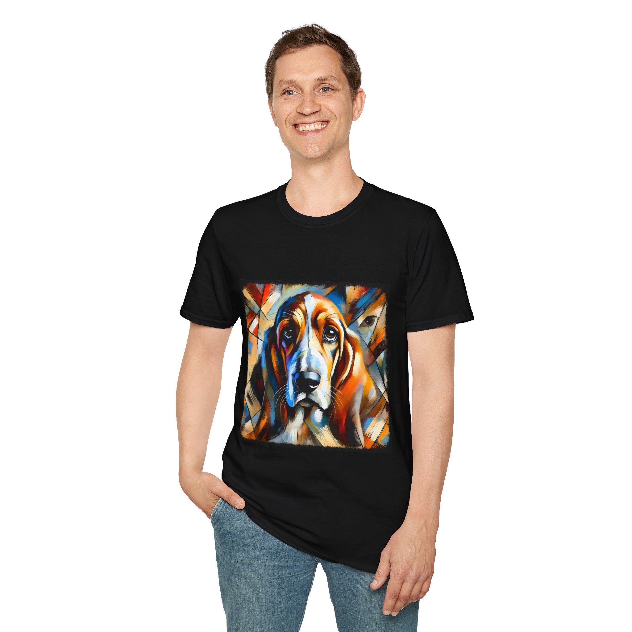 Basset Hound Bold Swirl | Unisex Dog T-Shirt
