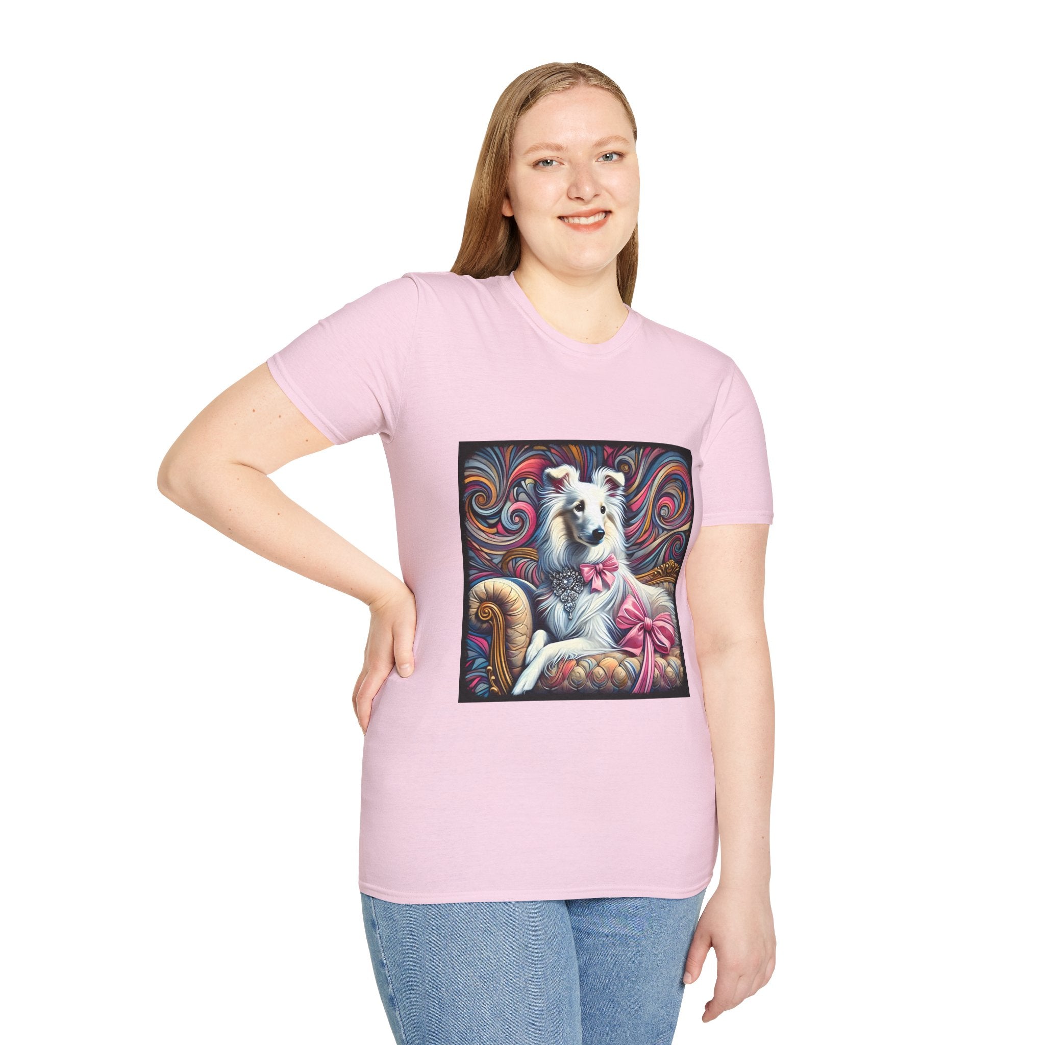 Collie Pink Princess Swirl | Unisex Dog T-Shirt