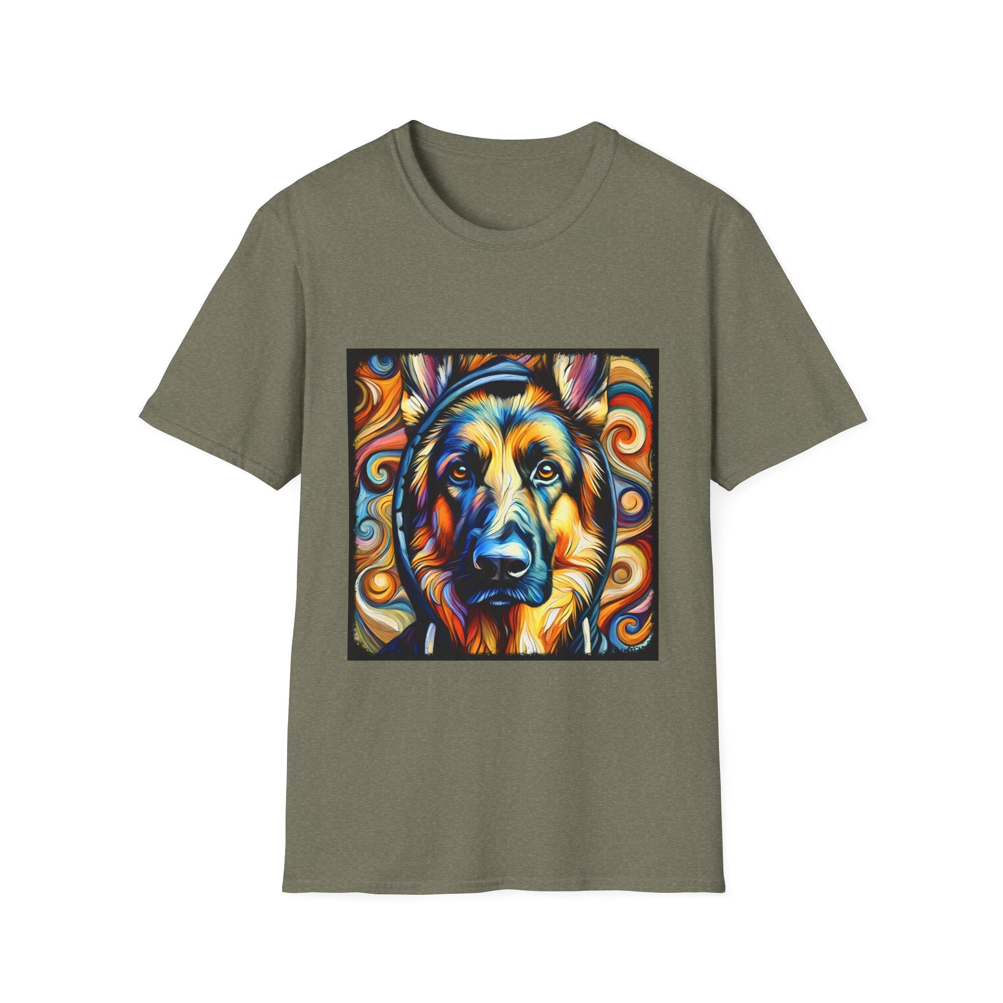 German Shepherd Relaxed Swirl | Unisex Dog T-Shirt