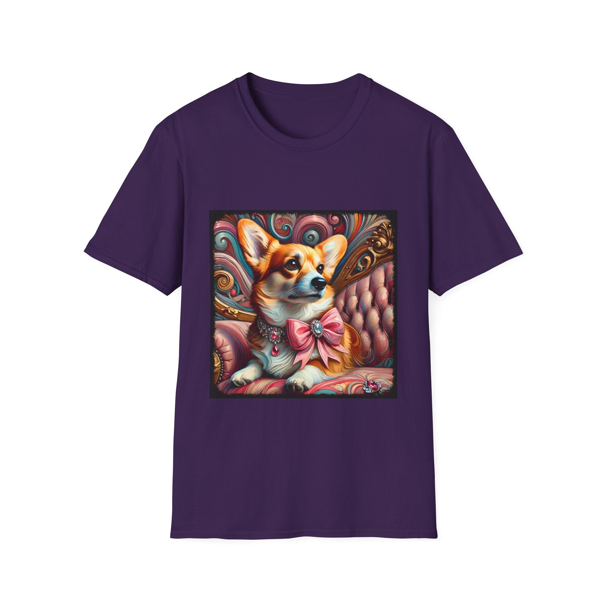 Pembroke Welsh Corgi Pink Swirl | Unisex Dog T-Shirt