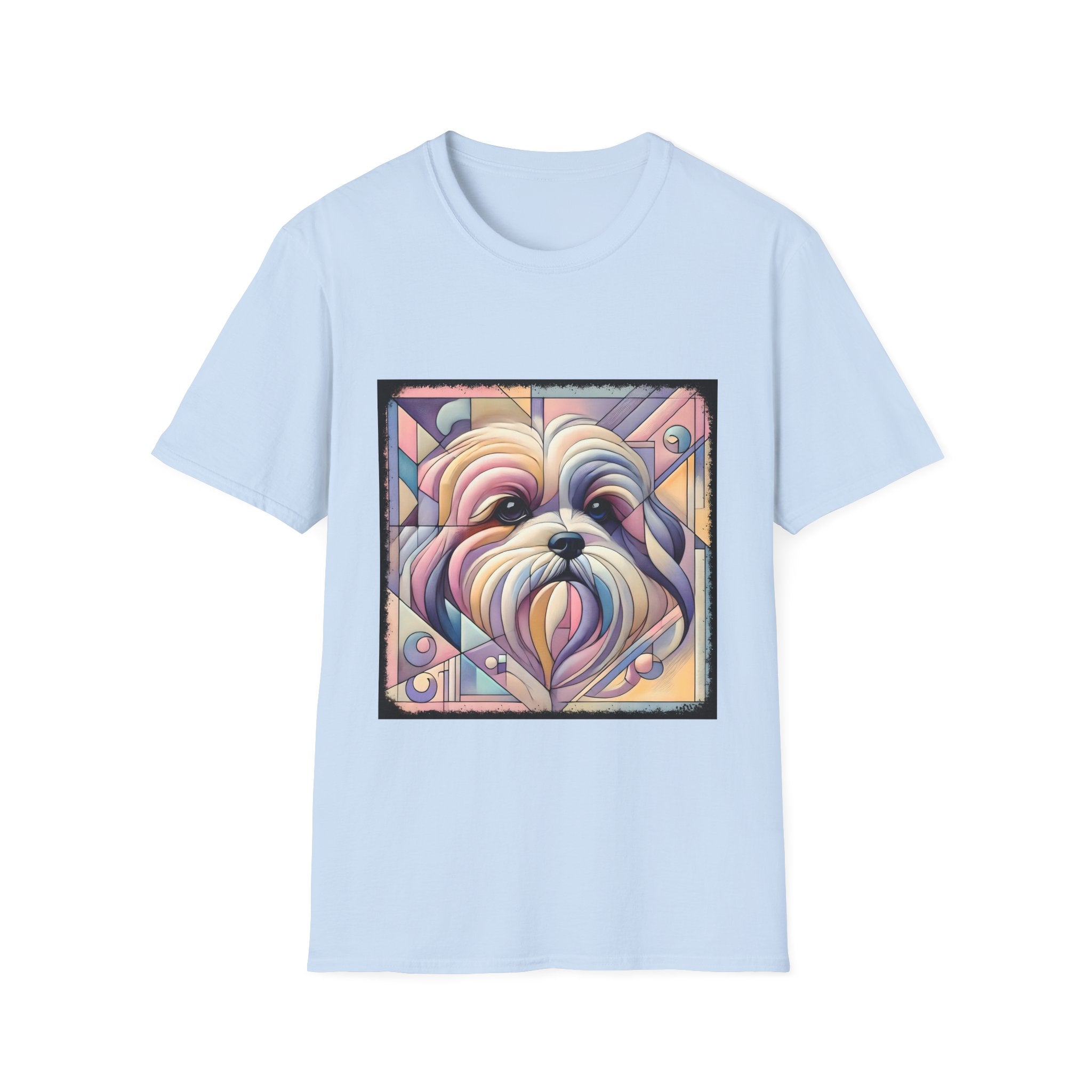 Lhasa Apso Pastel Geometric | Unisex Dog T-Shirt