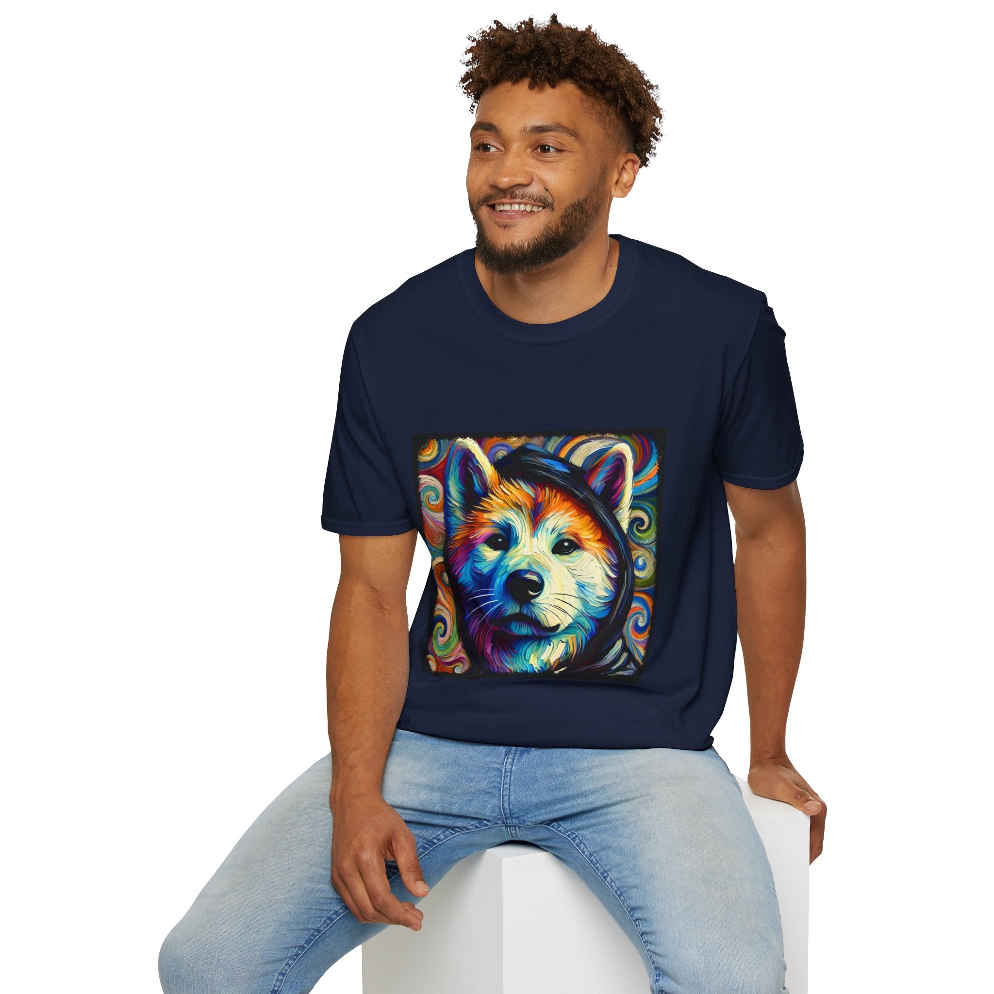 Akita Relaxed Swirl | Unisex Dog T-Shirt