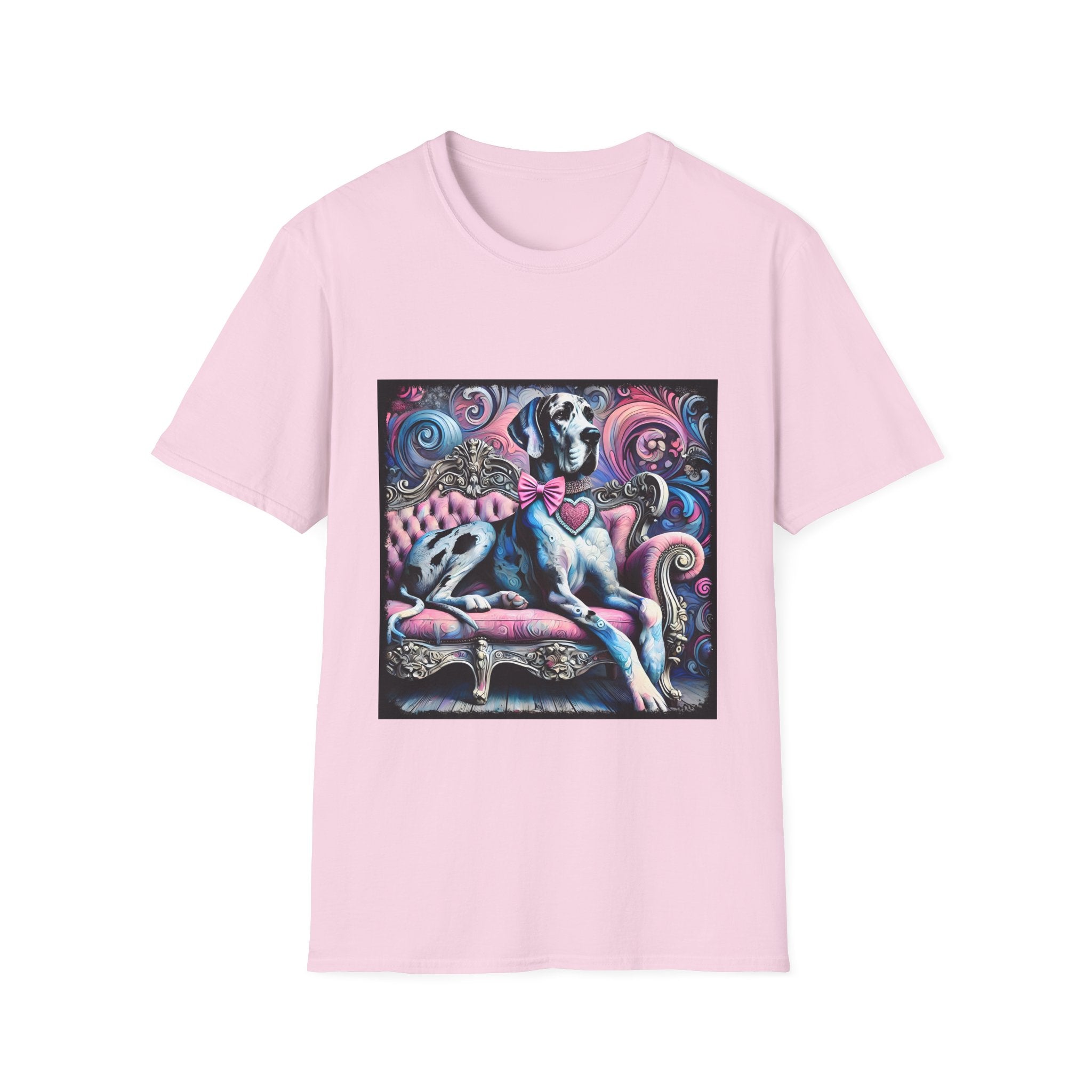 Great Dane Purple Heart Swirl | Unisex Dog T-Shirt