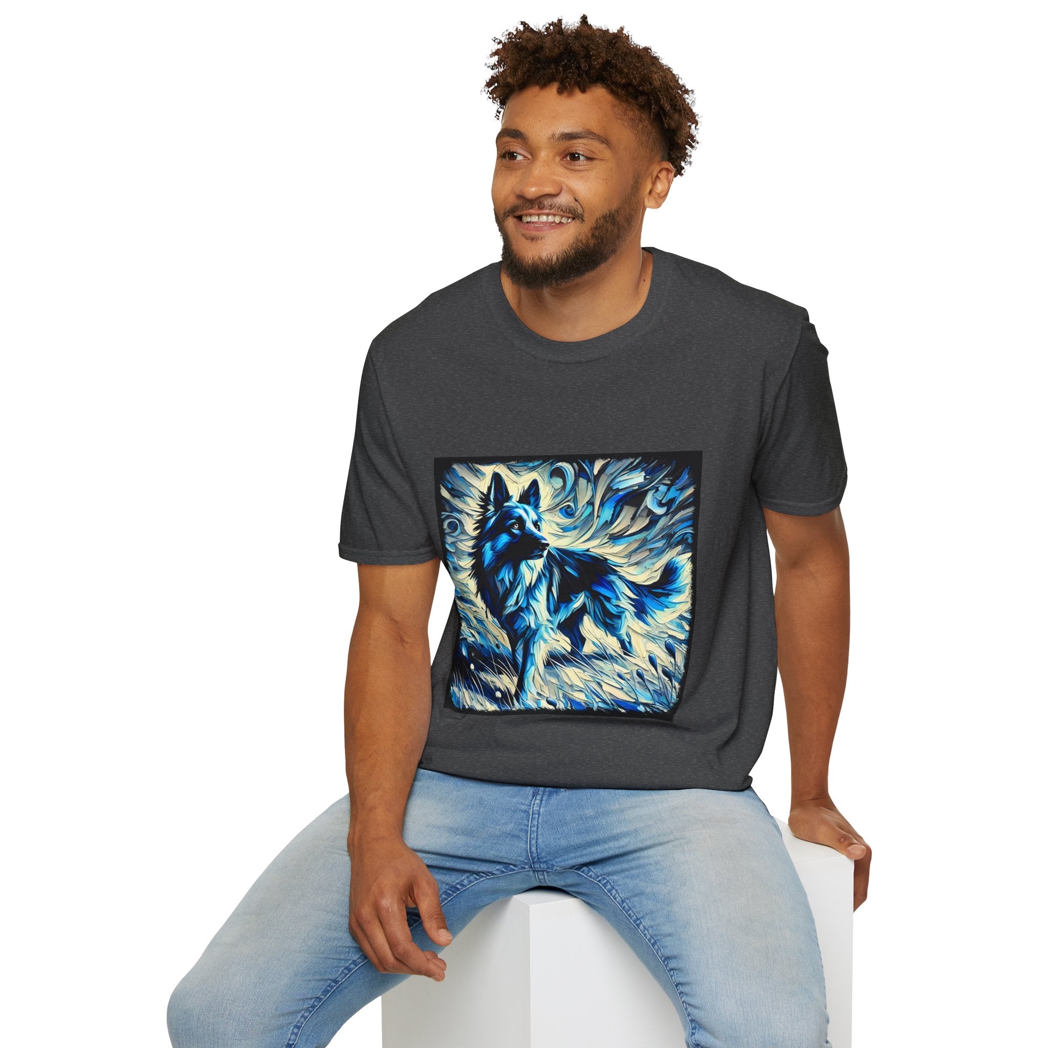 German Shepherd Blue Winter Swirl | Unisex Dog T-Shirt