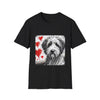 Sheepadoodle Bold Heart Sketch | Unisex Dog T-Shirt