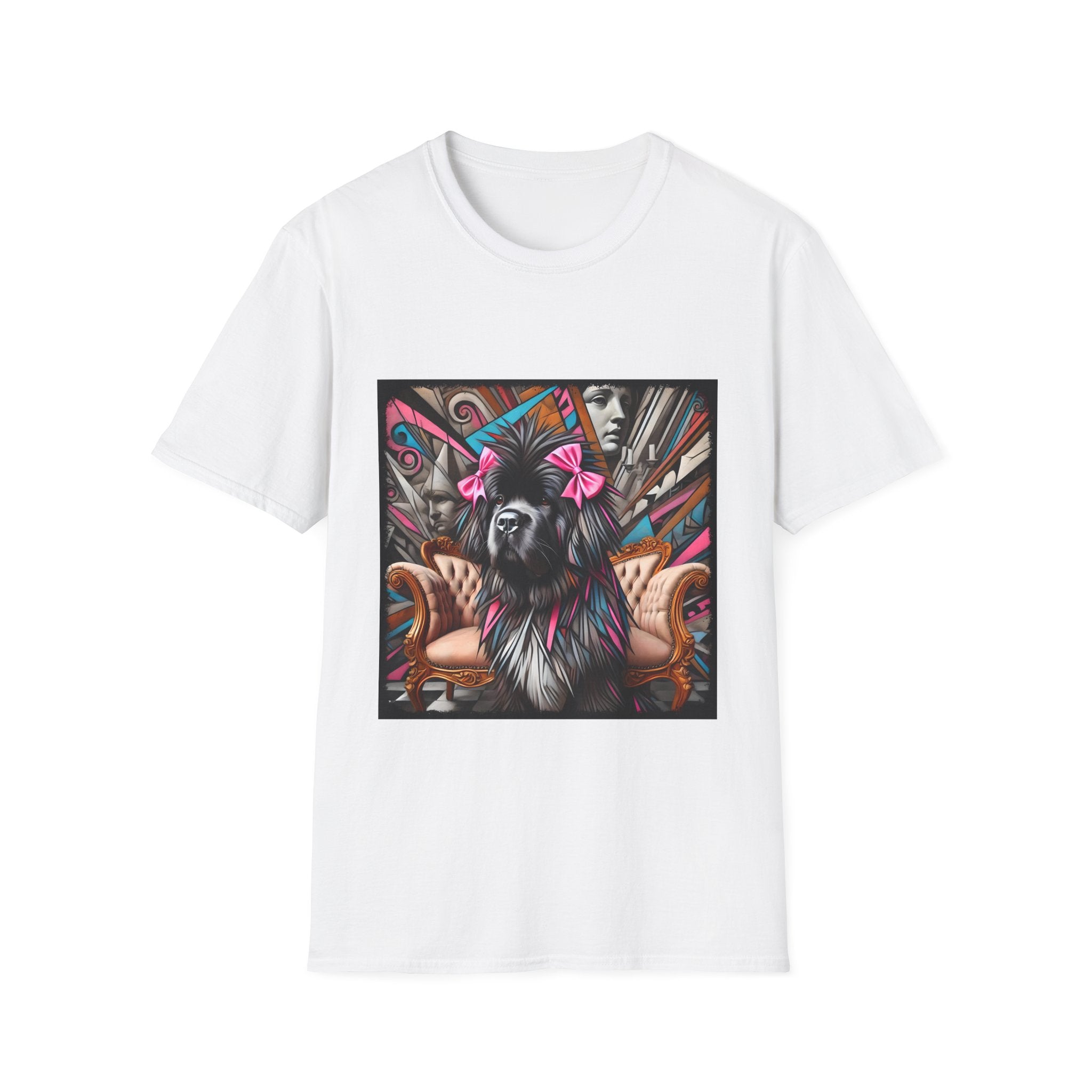 Newfoundland Pink Bow Bold | Unisex Dog T-Shirt