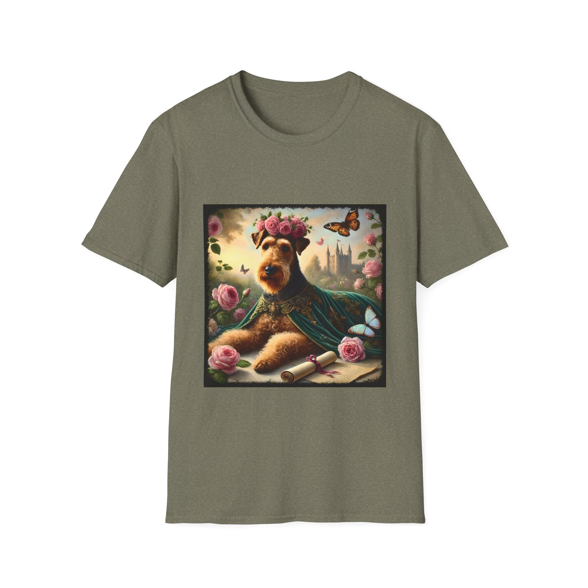 Airedale Terrier Velvet Rose | Unisex Dog T-Shirt