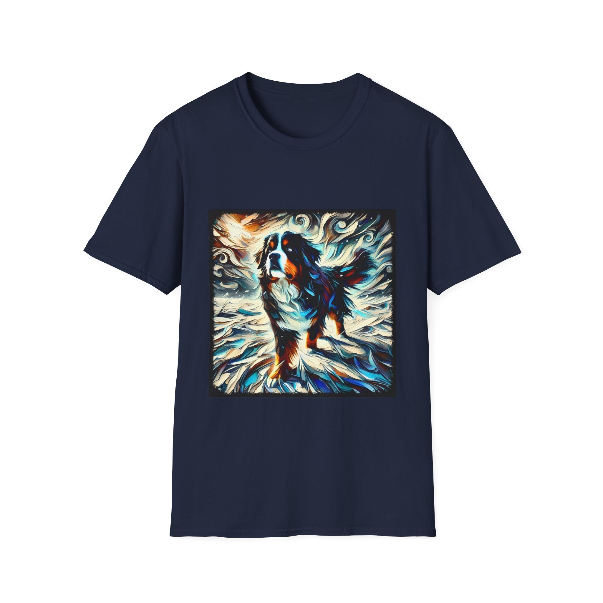 Bernese Mountain Dog Snow Swirl | Unisex Dog T-Shirt