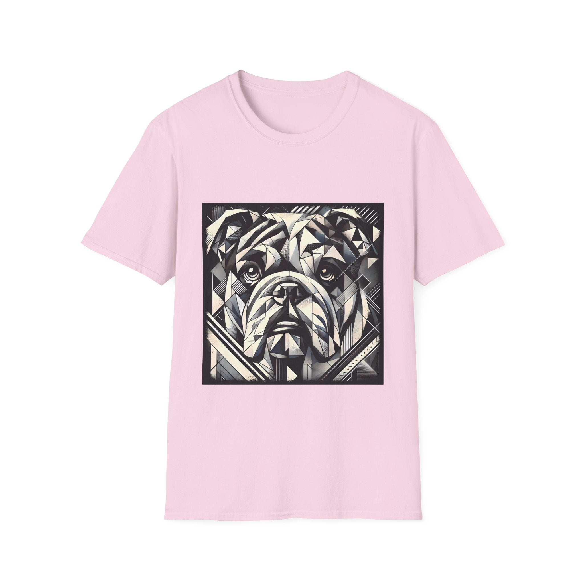 Bulldog B&W Geometric | Unisex Dog T-Shirt