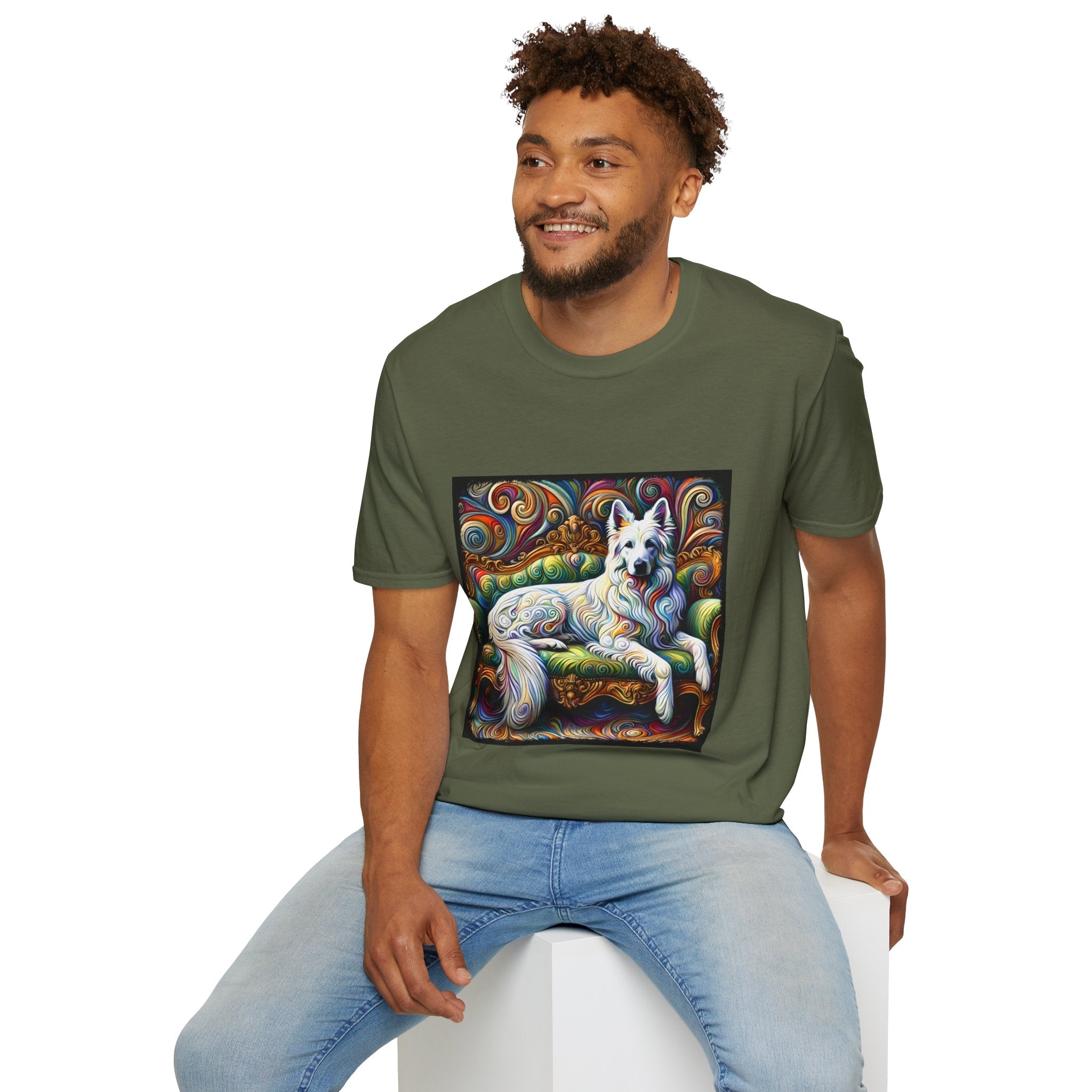 German Shepherd Intense Swirl | Unisex Dog T-Shirt