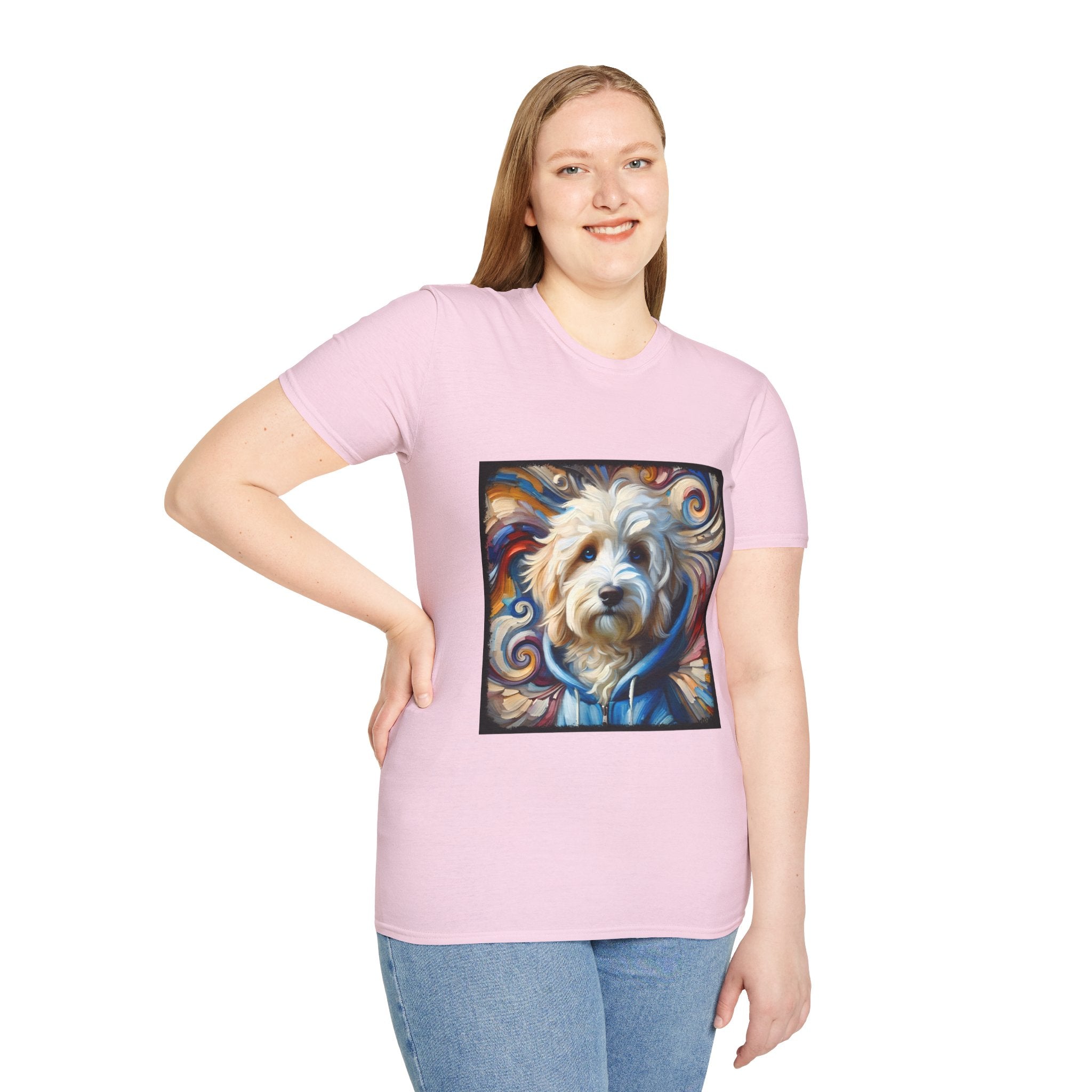 Sheepadoodle Blue Hoodie Swirl | Unisex Dog T-Shirt