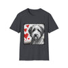 Sheepadoodle Bold Heart Sketch | Unisex Dog T-Shirt