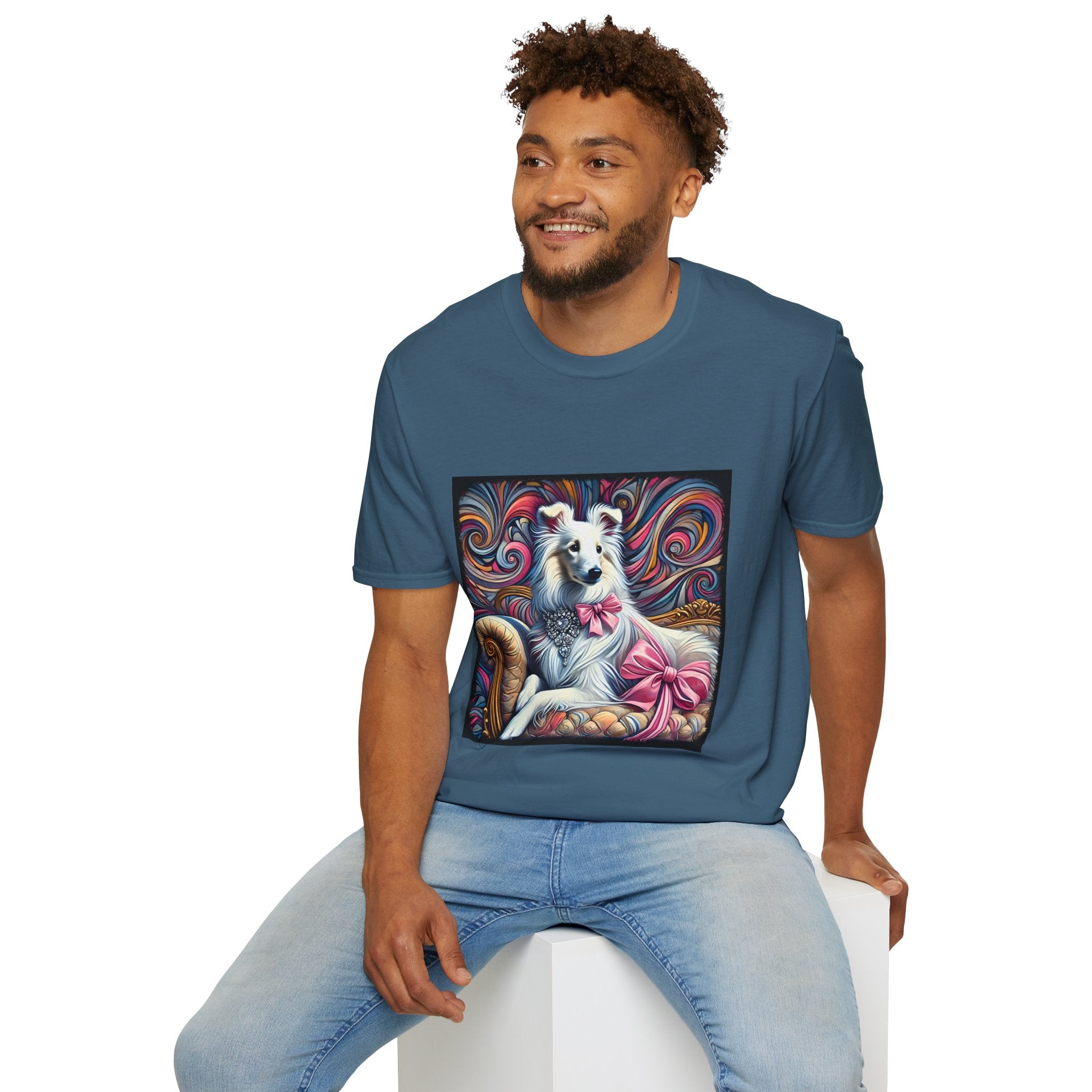 Collie Pink Princess Swirl | Unisex Dog T-Shirt