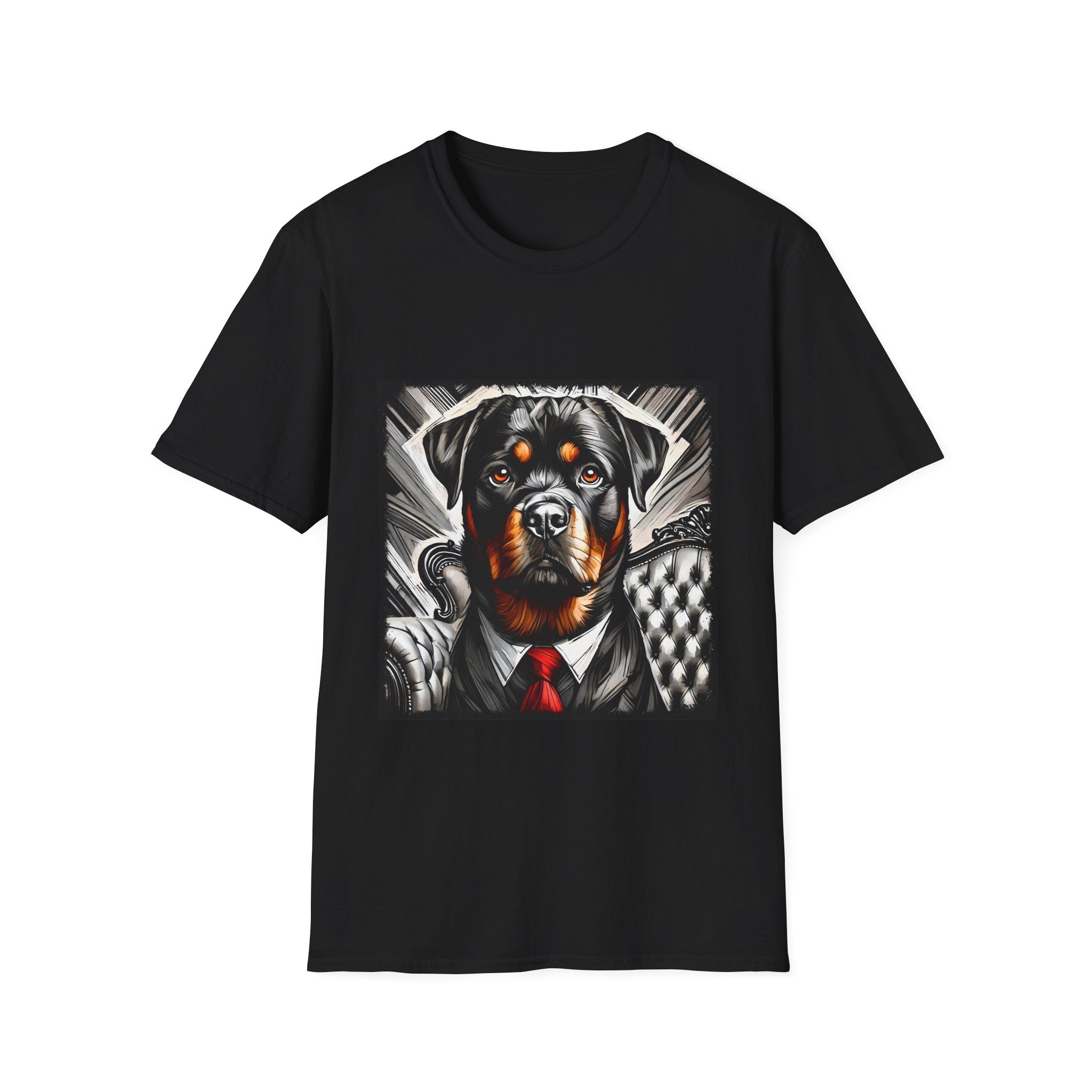 Rottweiler B&W Bold Eyes | Unisex Dog T-Shirt