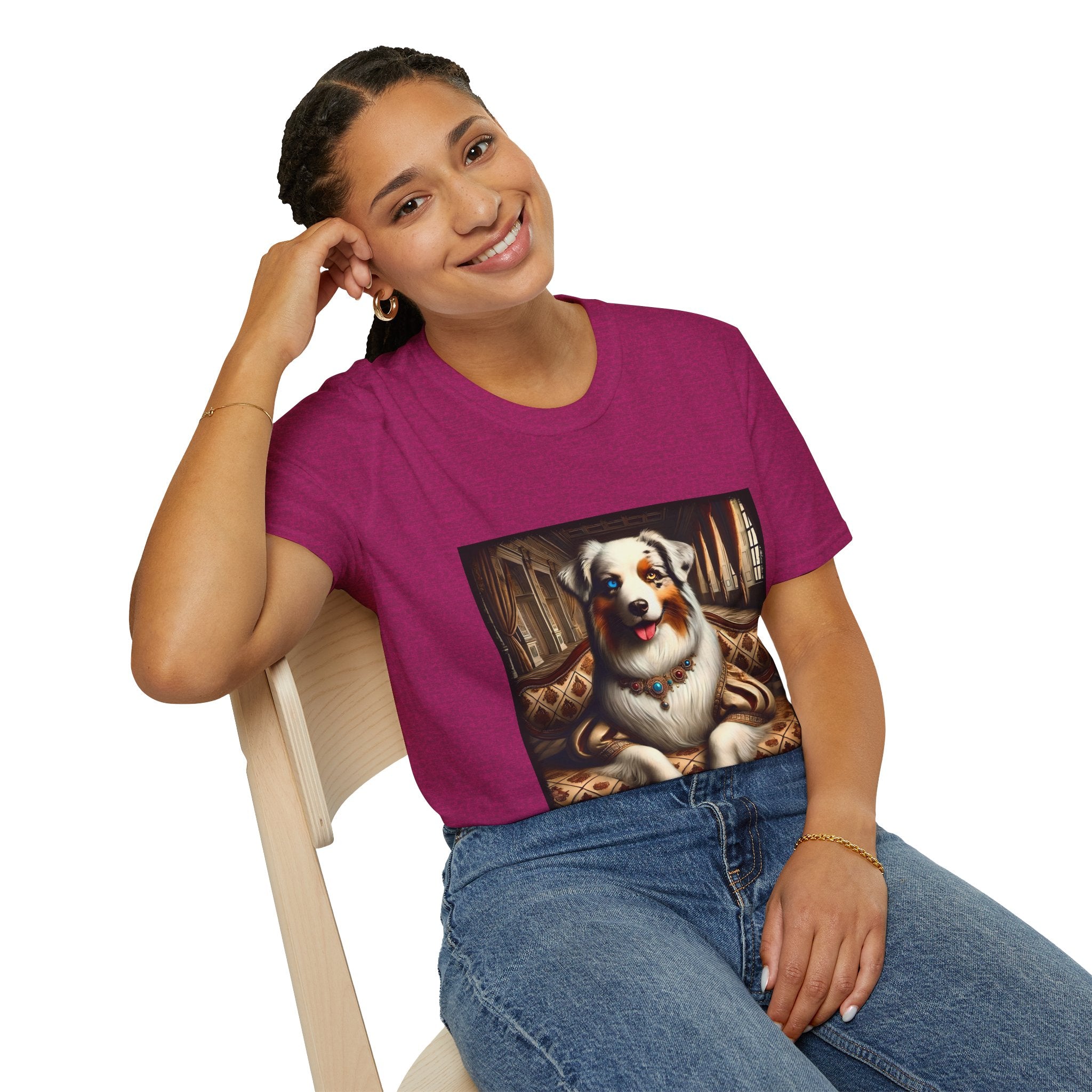 Australian Shepherd Poised Princess | Unisex Dog T-Shirt