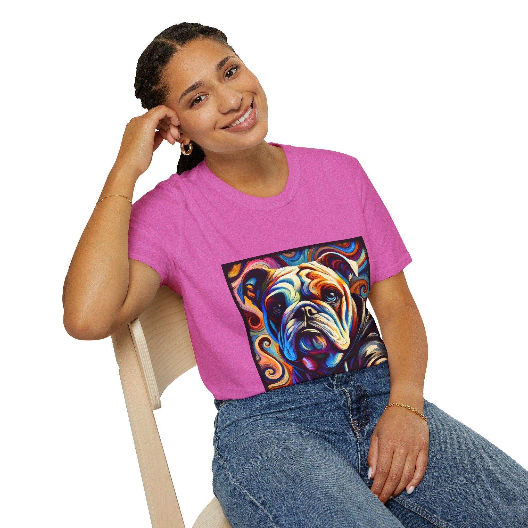 Bulldog Relaxed Swirl | Unisex Dog T-Shirt