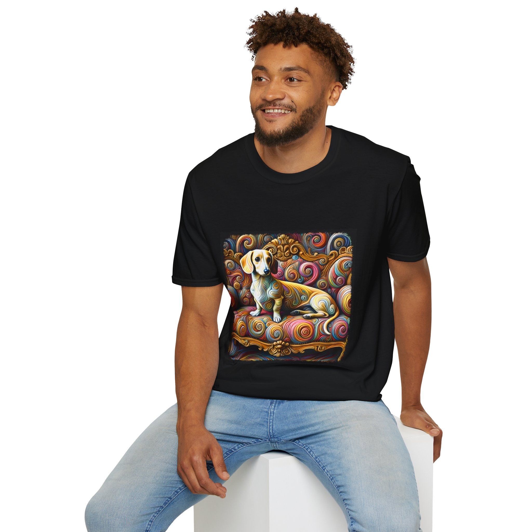 Dachshund Exquisite Swirl | Unisex Dog T-Shirt