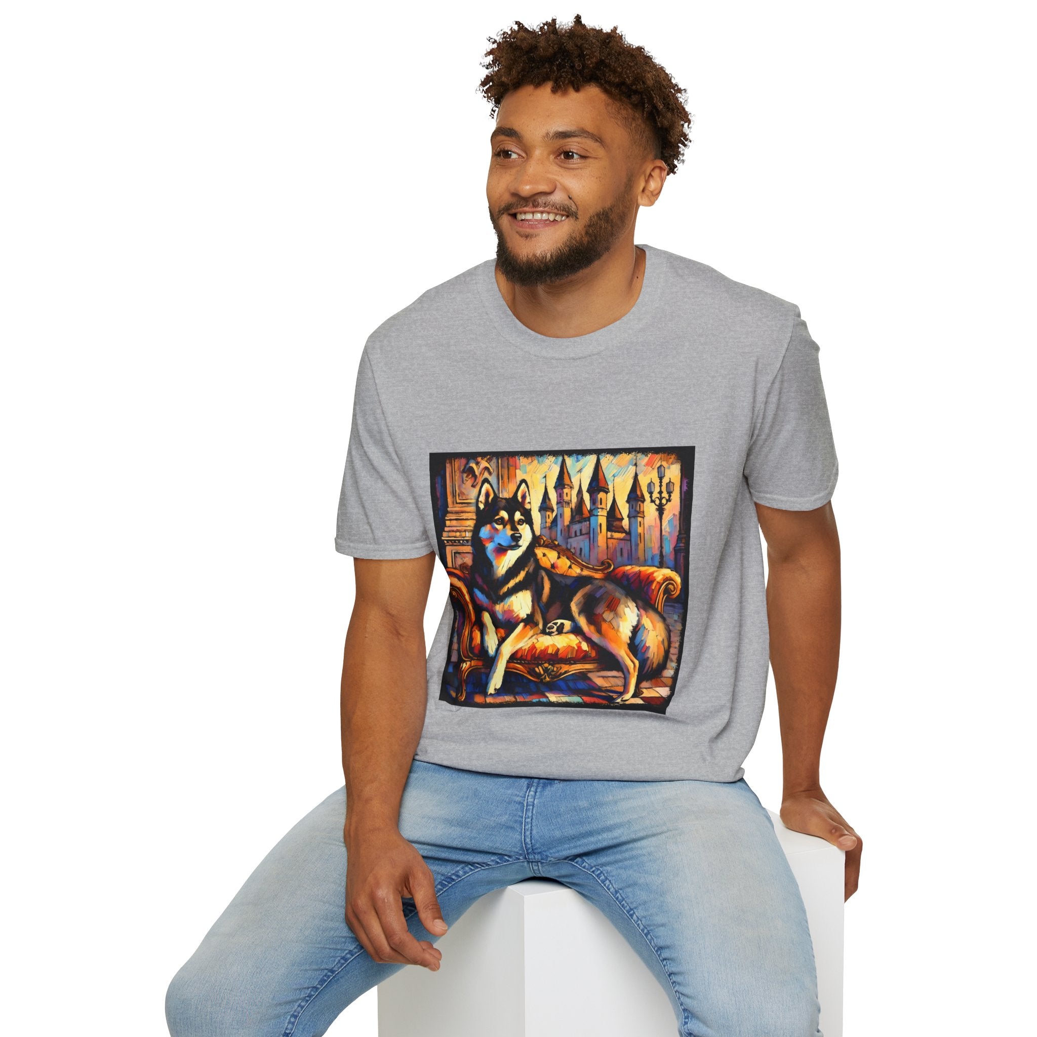 Siberian Husky Watercolor Classic | Unisex Dog T-Shirt