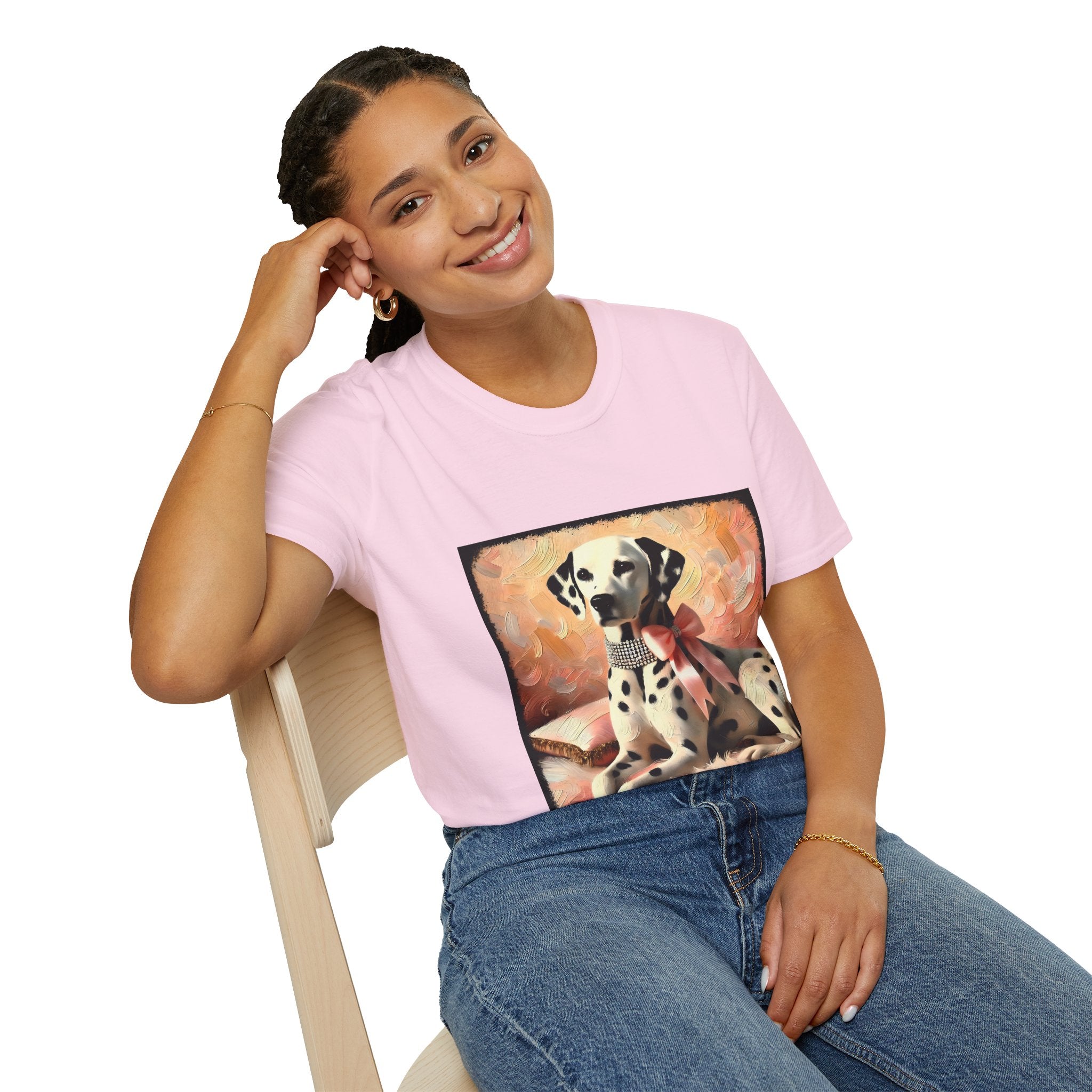 Dalmatian Diamond Bow Classic | Unisex Dog T-Shirt