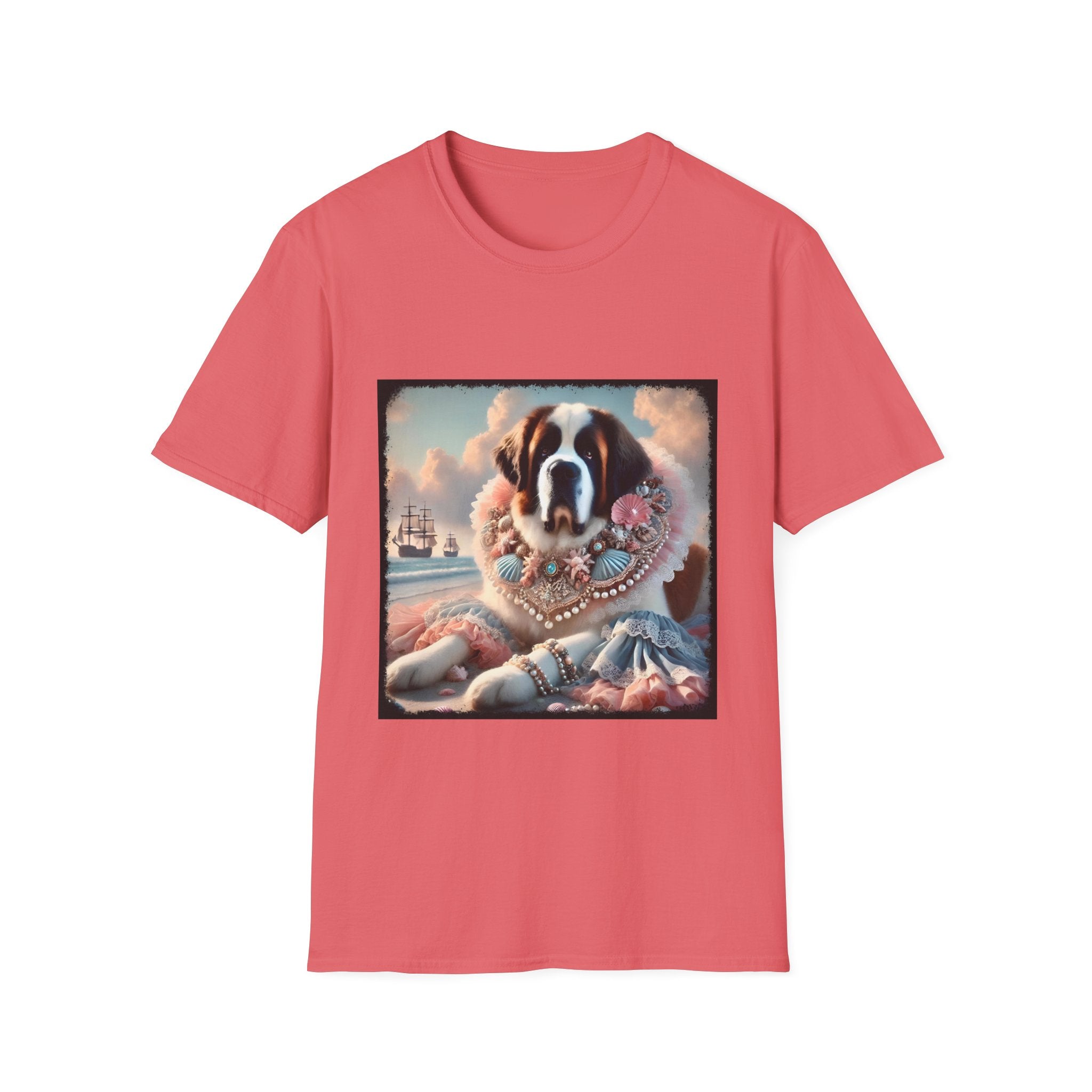 Saint Bernard Beach Beauty | Unisex Dog T-Shirt