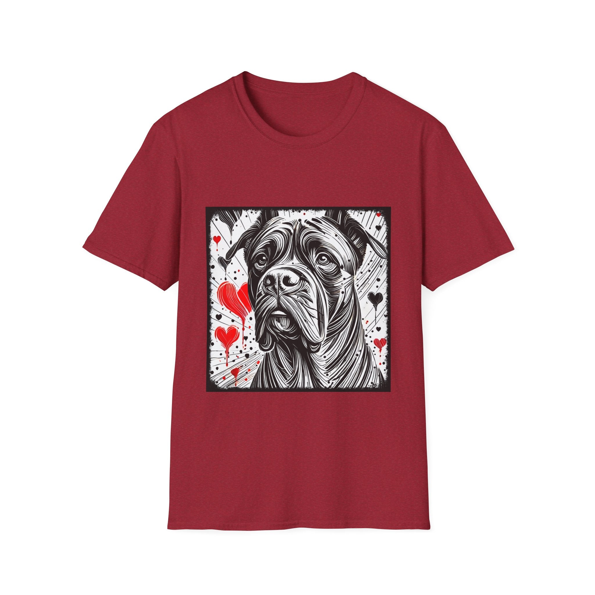 Cane Corso Bold Heart Sketch | Unisex Dog T-Shirt