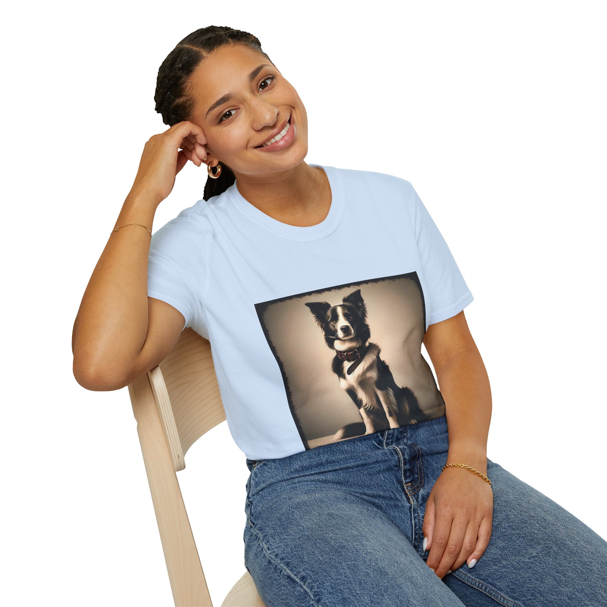Border Collie Composed Charm | Unisex Dog T-Shirt