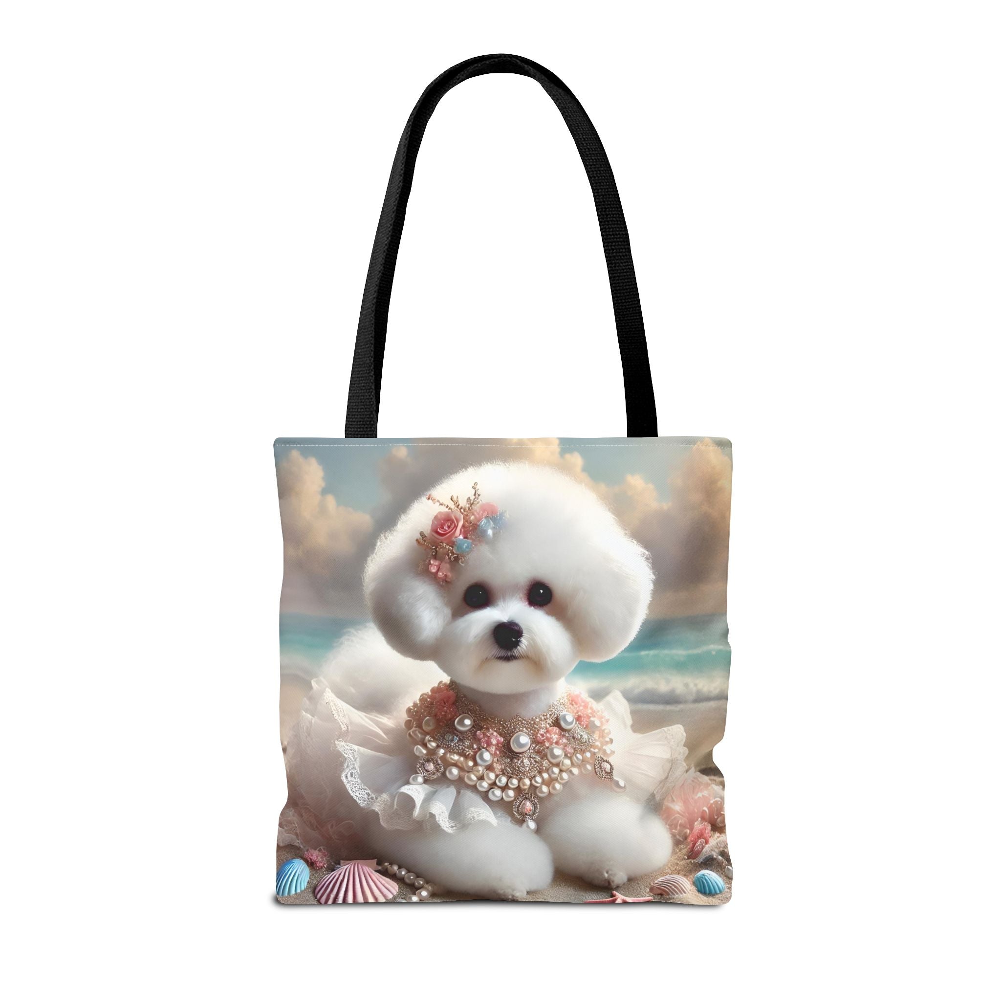 Bichon Frise Beach Beauty | Dog Themed Tote Bag