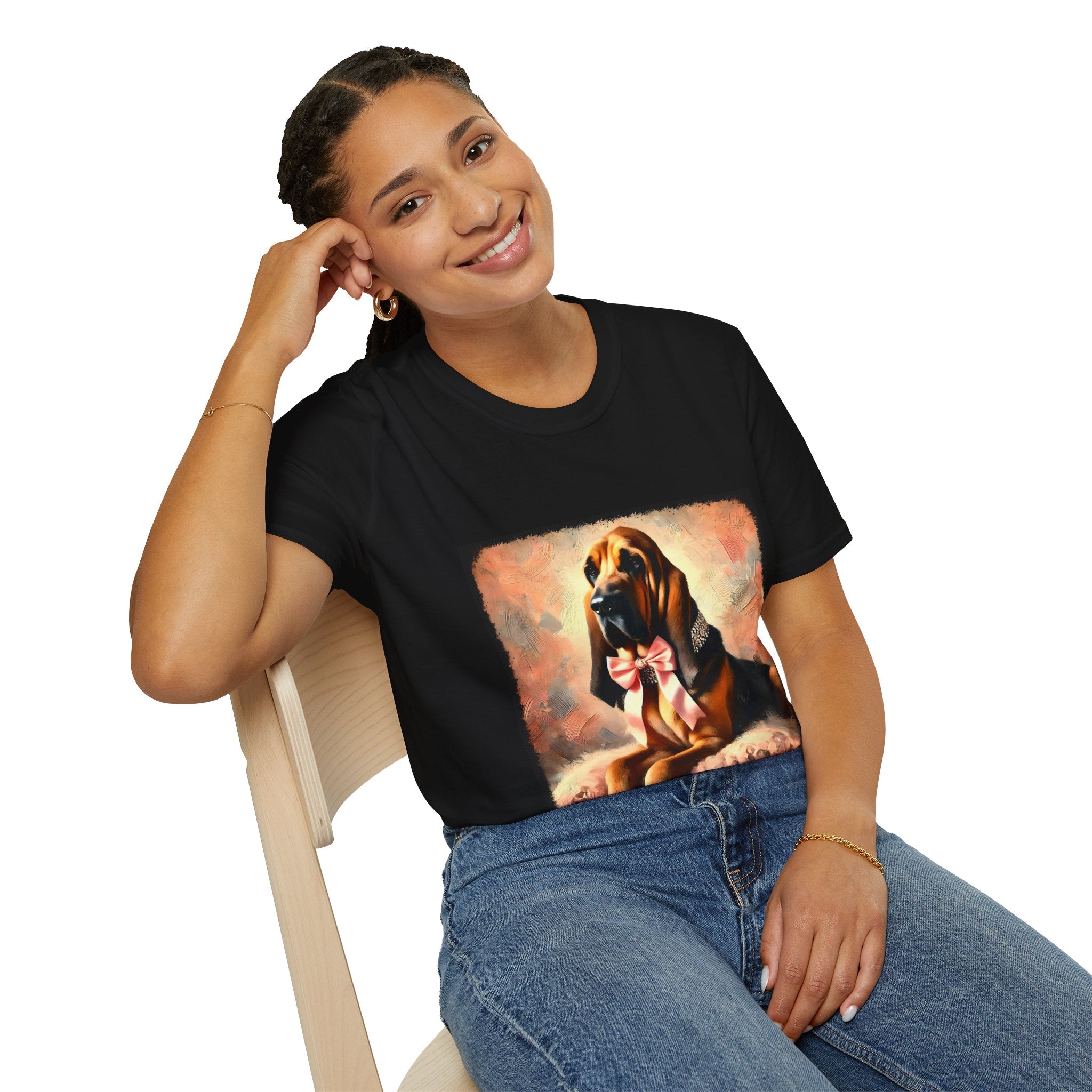 Bloodhound Poised Classic | Unisex Dog T-Shirt