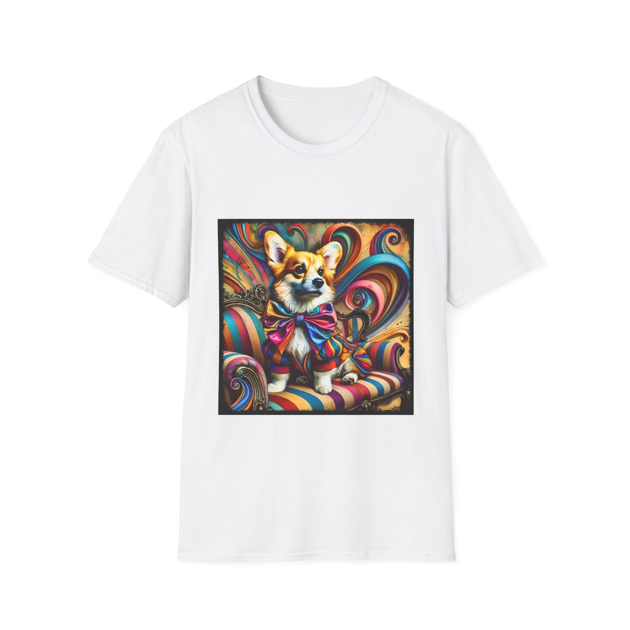 Pembroke Welsh Corgi Vivid Rocker | Unisex Dog T-Shirt