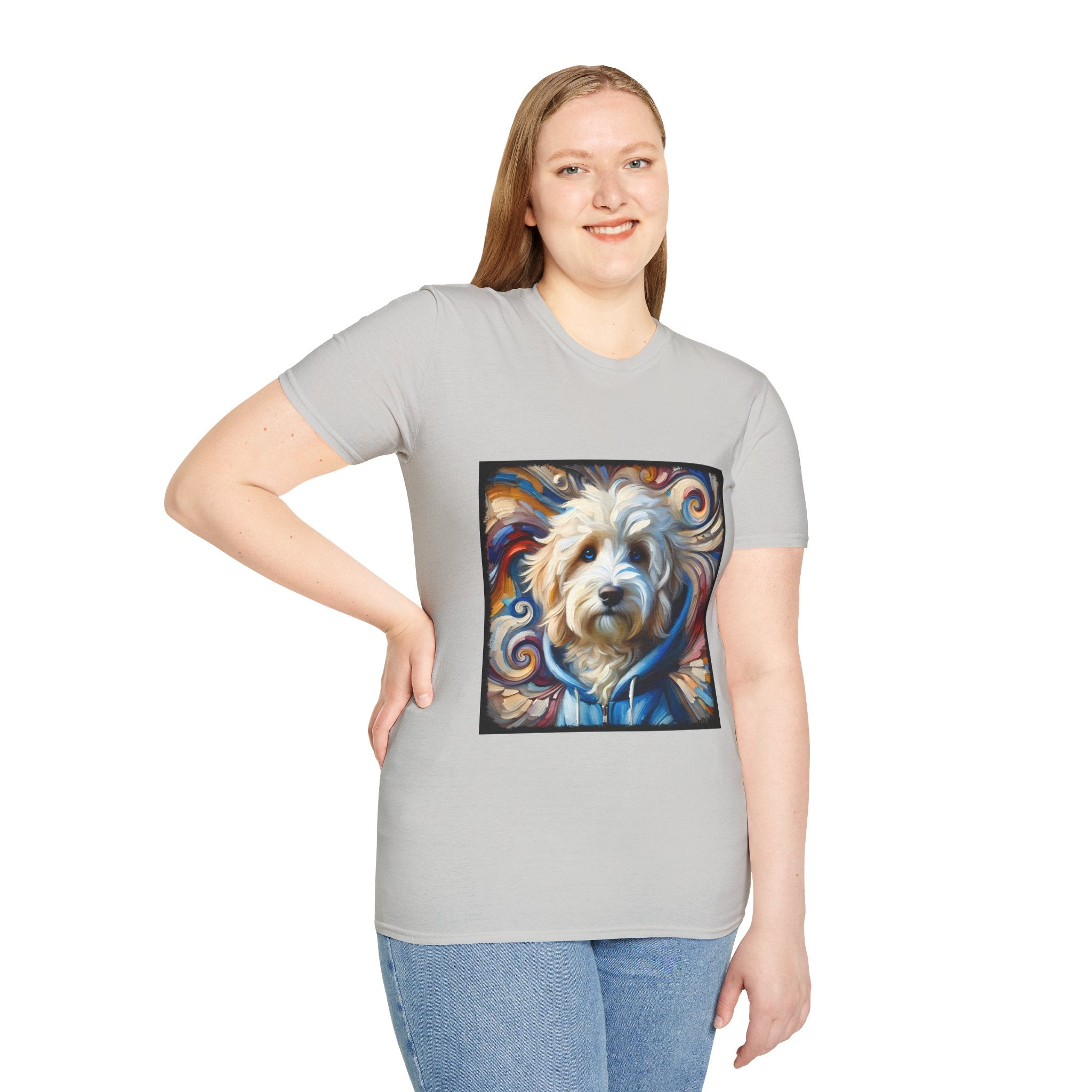 Sheepadoodle Blue Hoodie Swirl | Unisex Dog T-Shirt