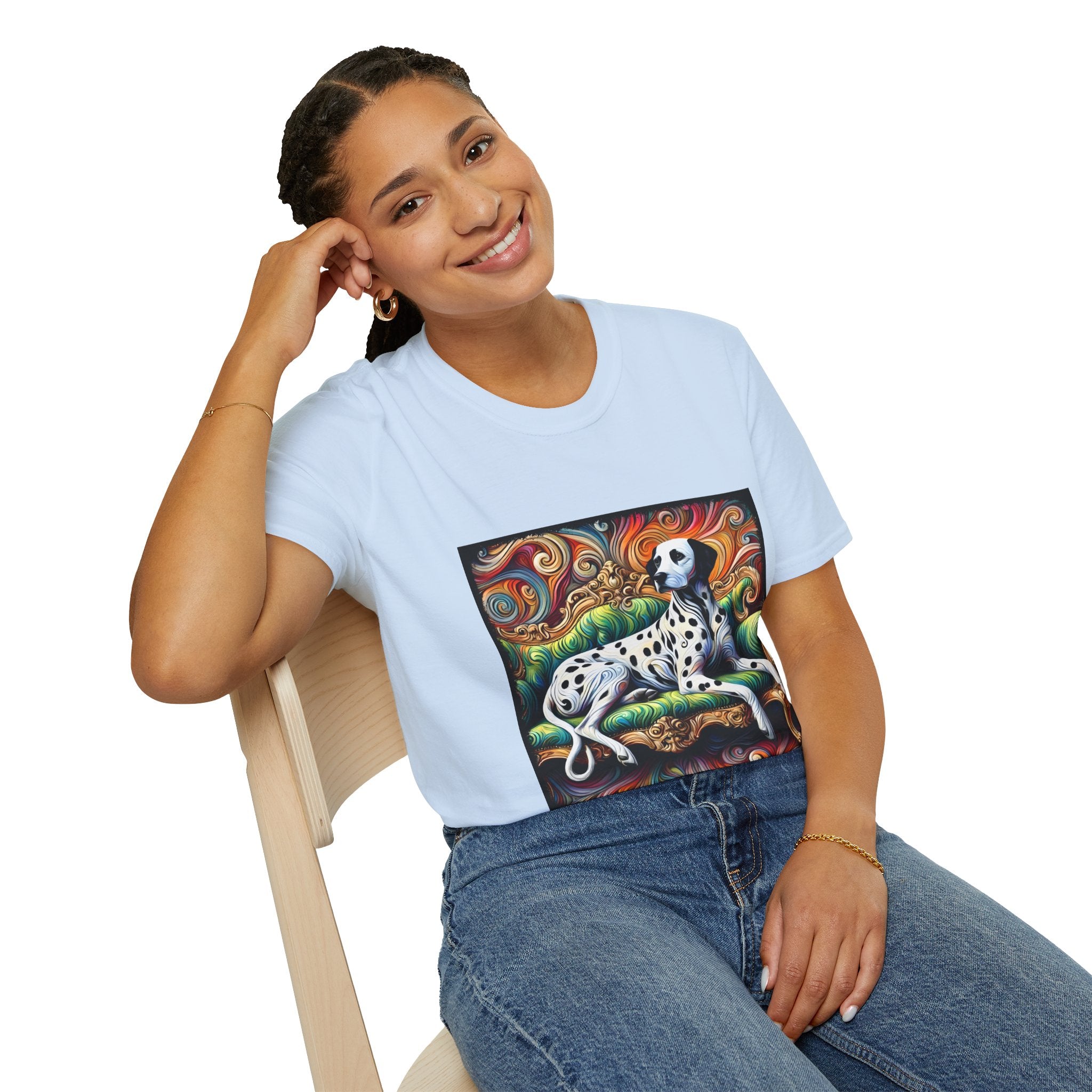 Dalmatian Rainbow Swirl | Unisex Dog T-Shirt