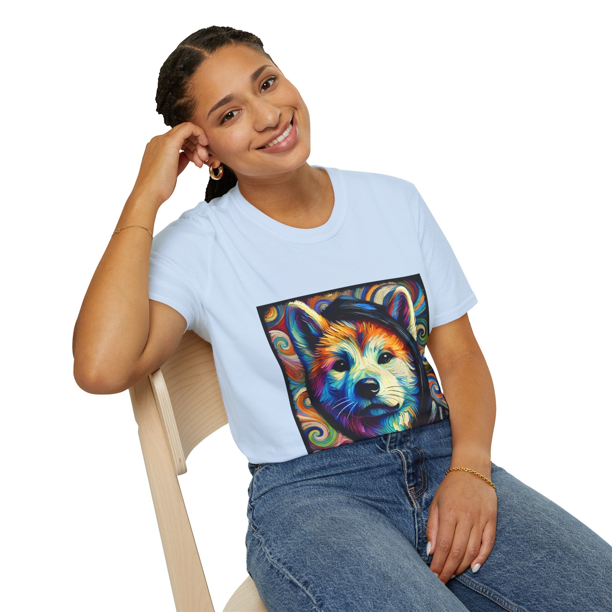 Akita Relaxed Swirl | Unisex Dog T-Shirt