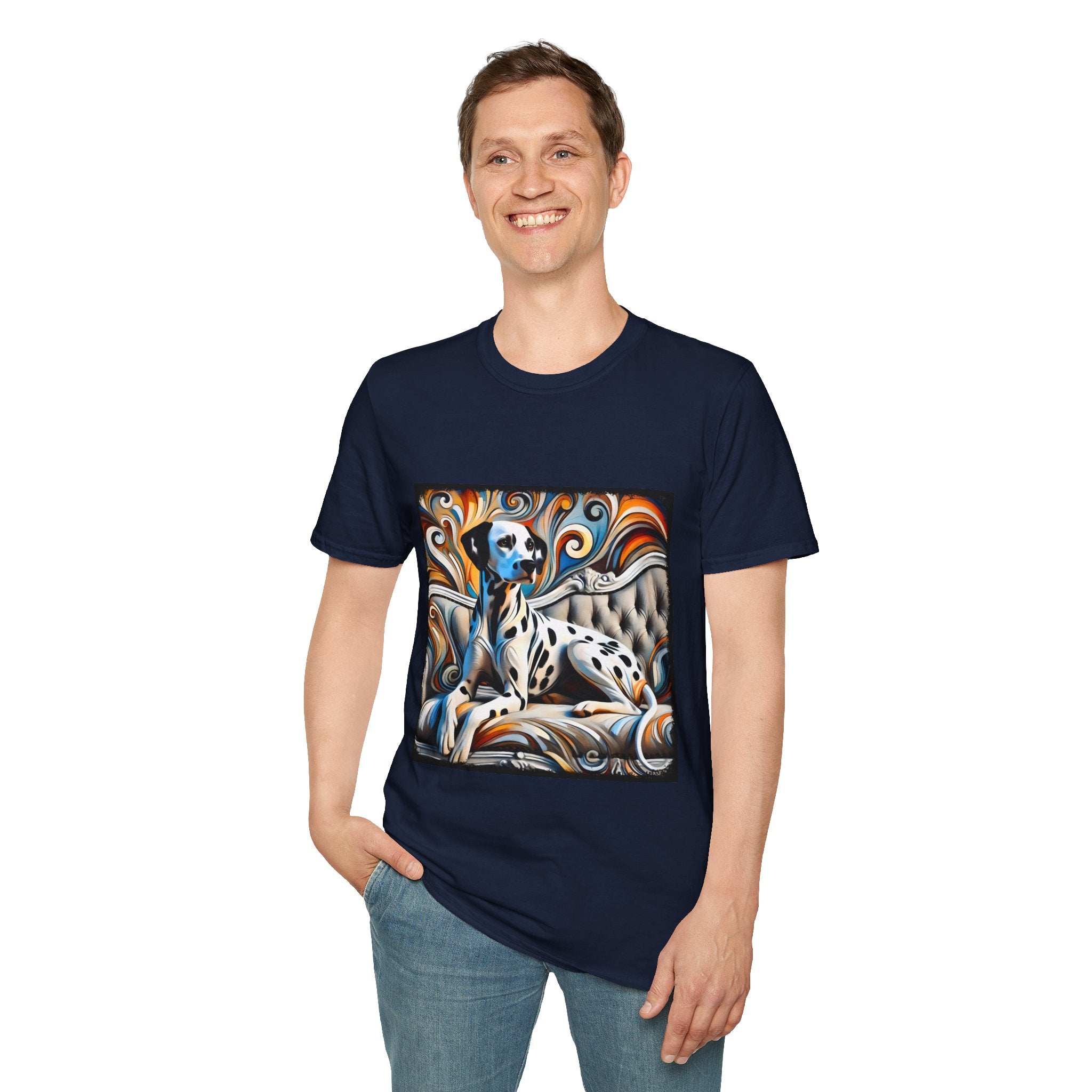 Dalmatian vivid Swirl | Unisex Dog T-Shirt