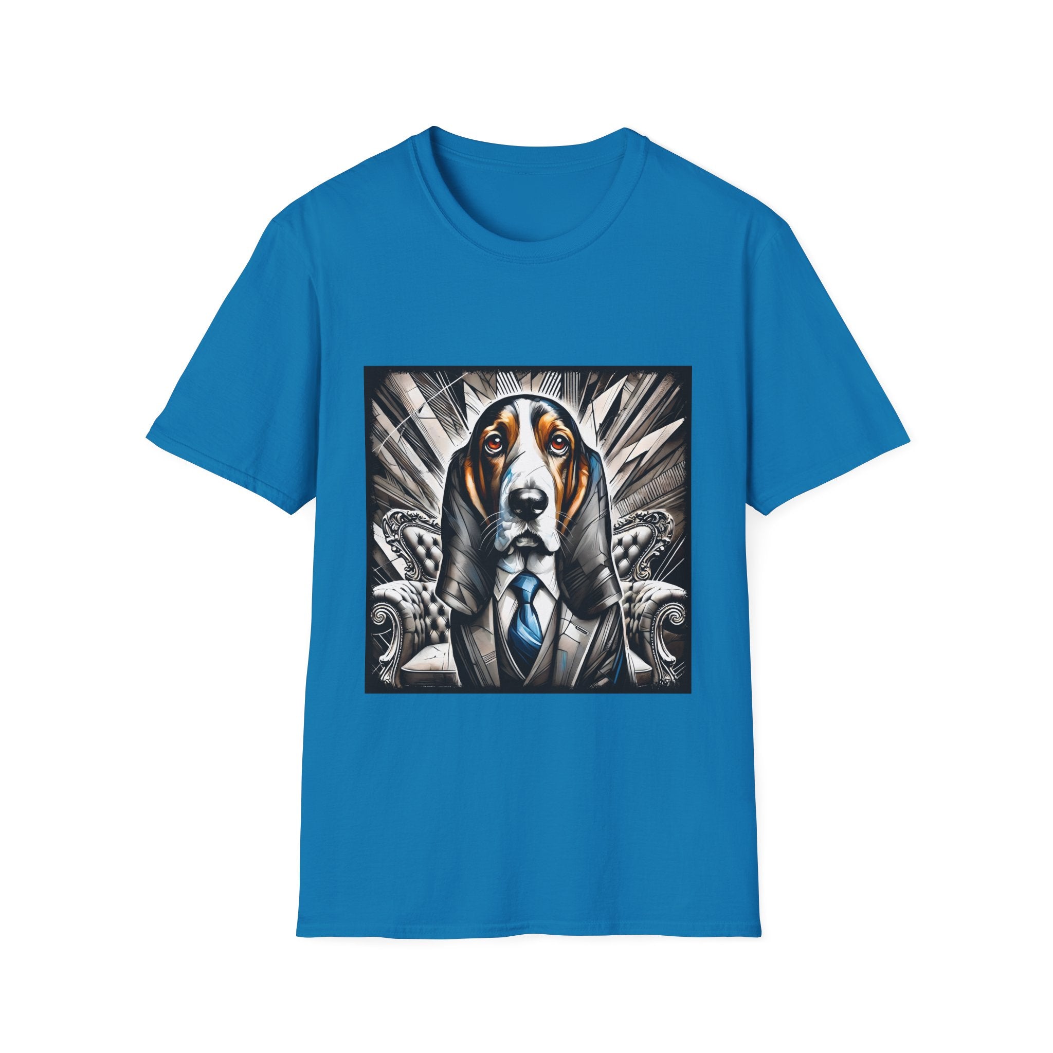 Basset Hound B&W Bold Eyes | Unisex Dog T-Shirt