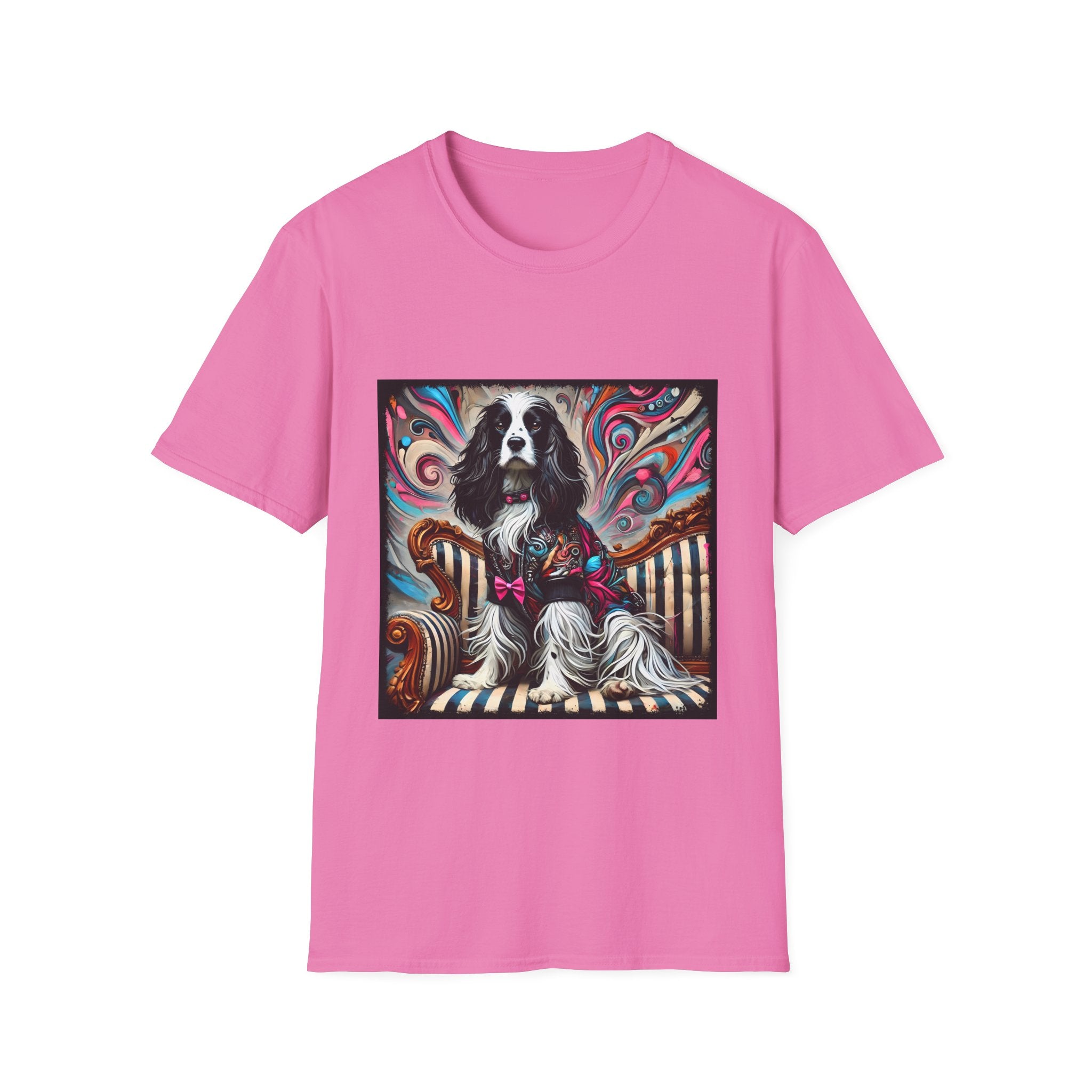 English Springer Spaniel Pink Rocker | Unisex Dog T-Shirt