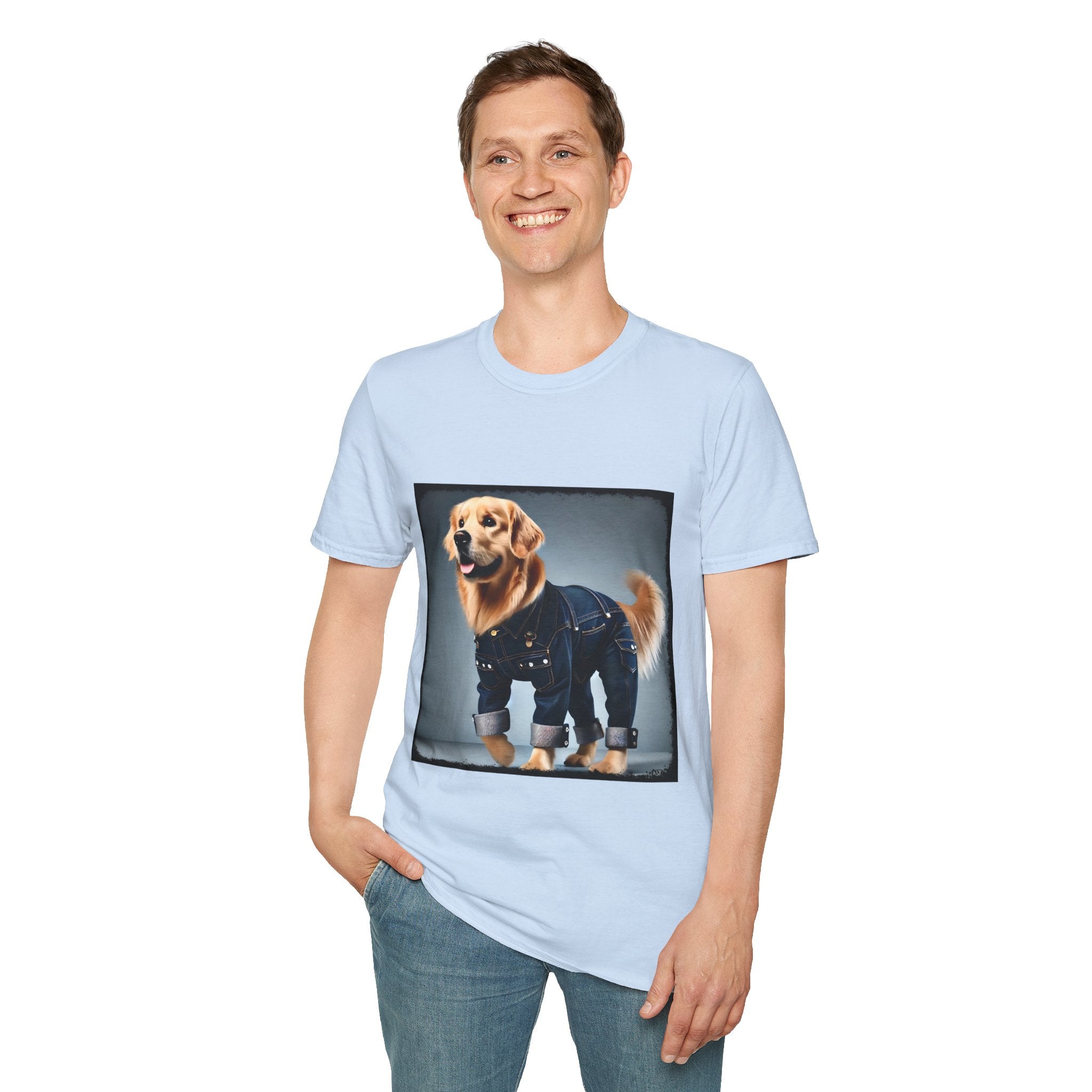 Golden Retriever Denim Diva | Unisex Dog T-Shirt