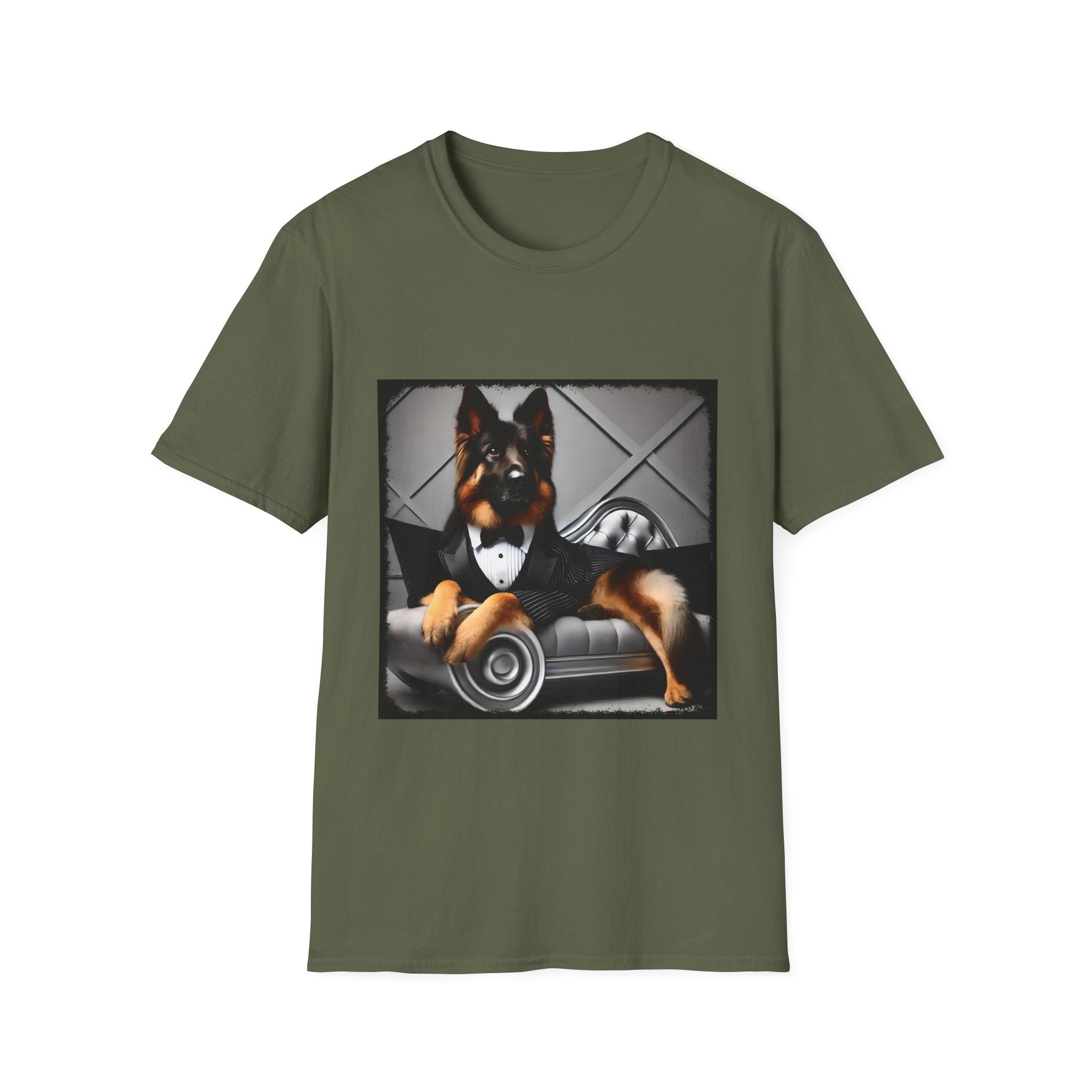 German Shepherd Debonaire Dude | Unisex Dog T-Shirt