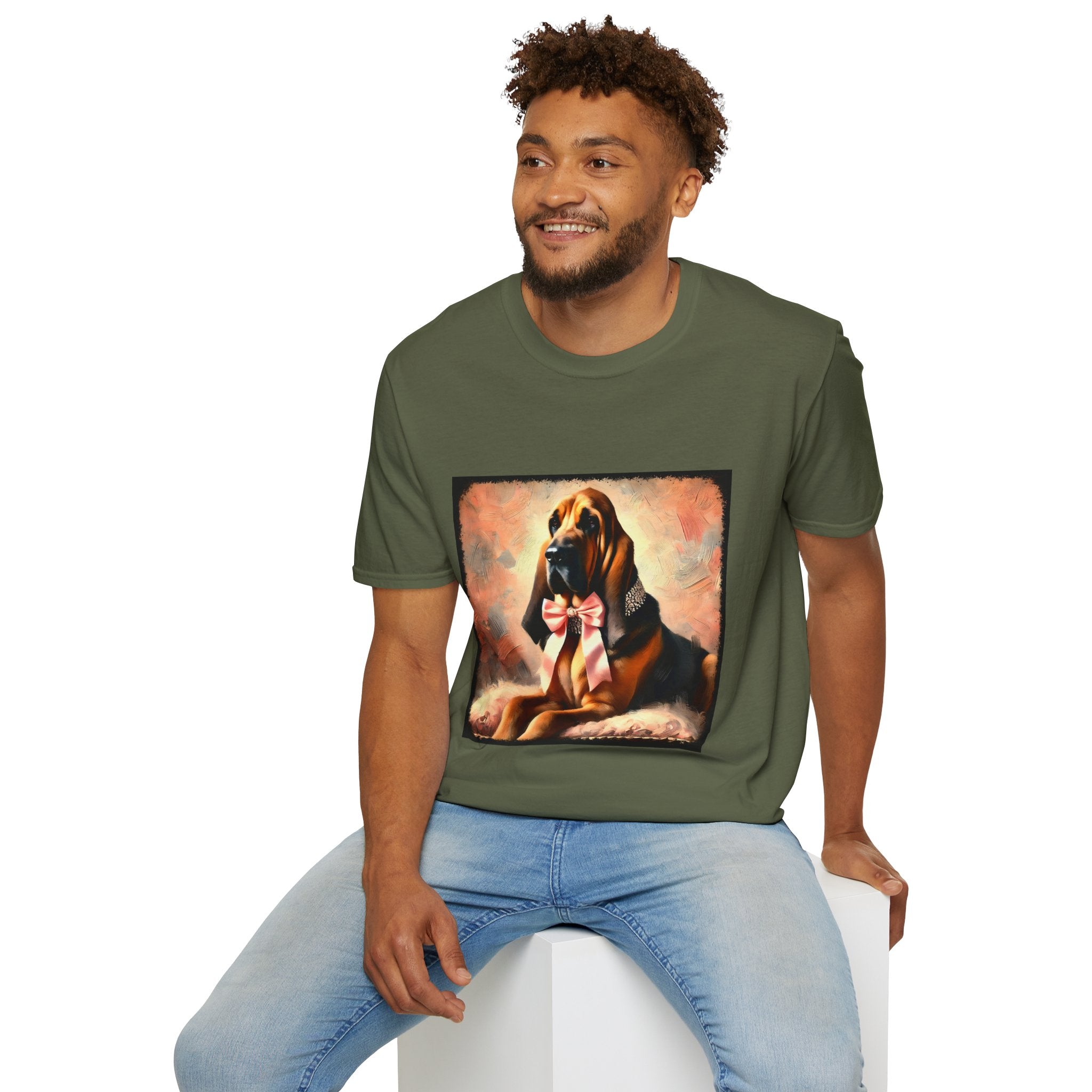 Bloodhound Poised Classic | Unisex Dog T-Shirt