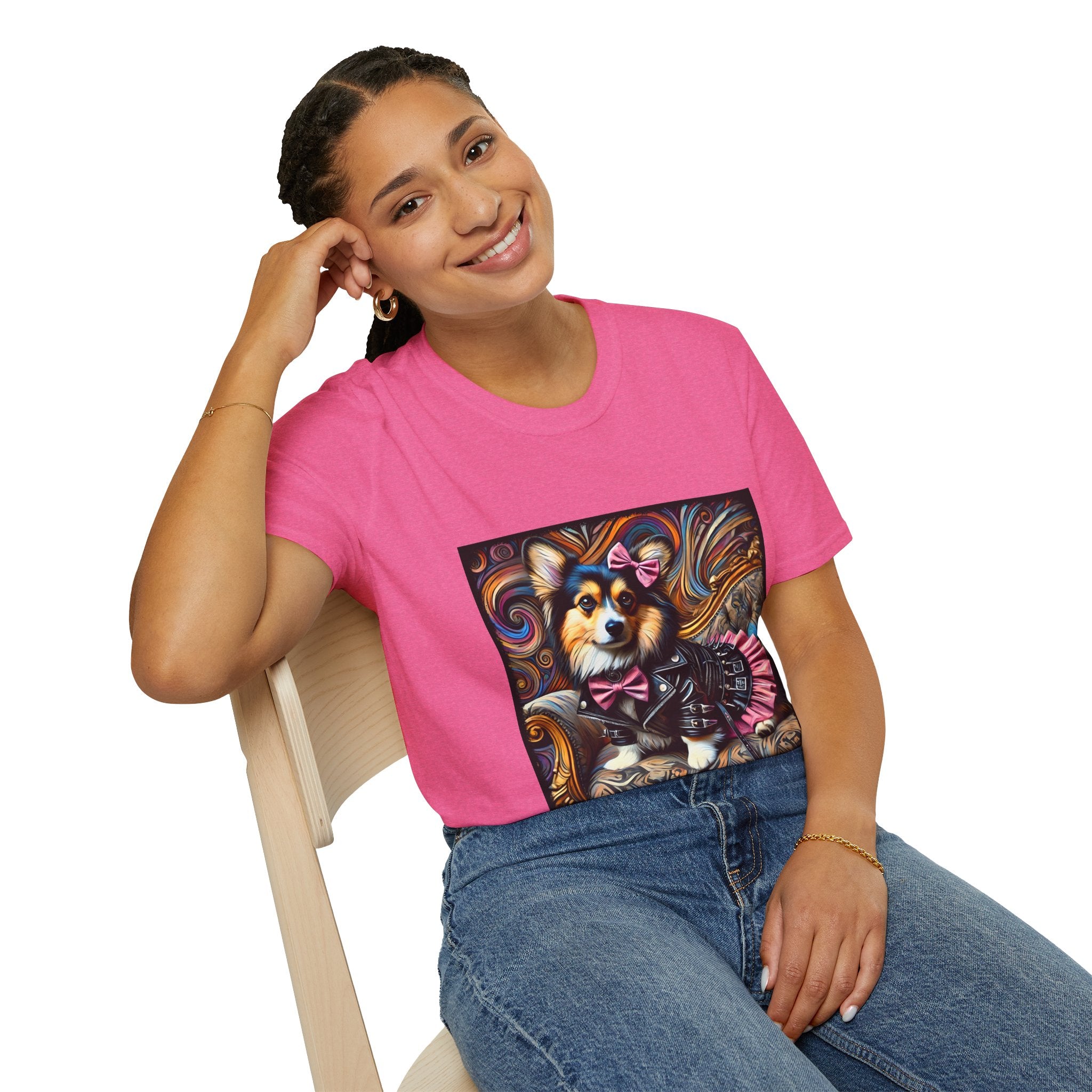 Pembroke Welsh Corgi Edgy Rocker II | Unisex Dog T-Shirt