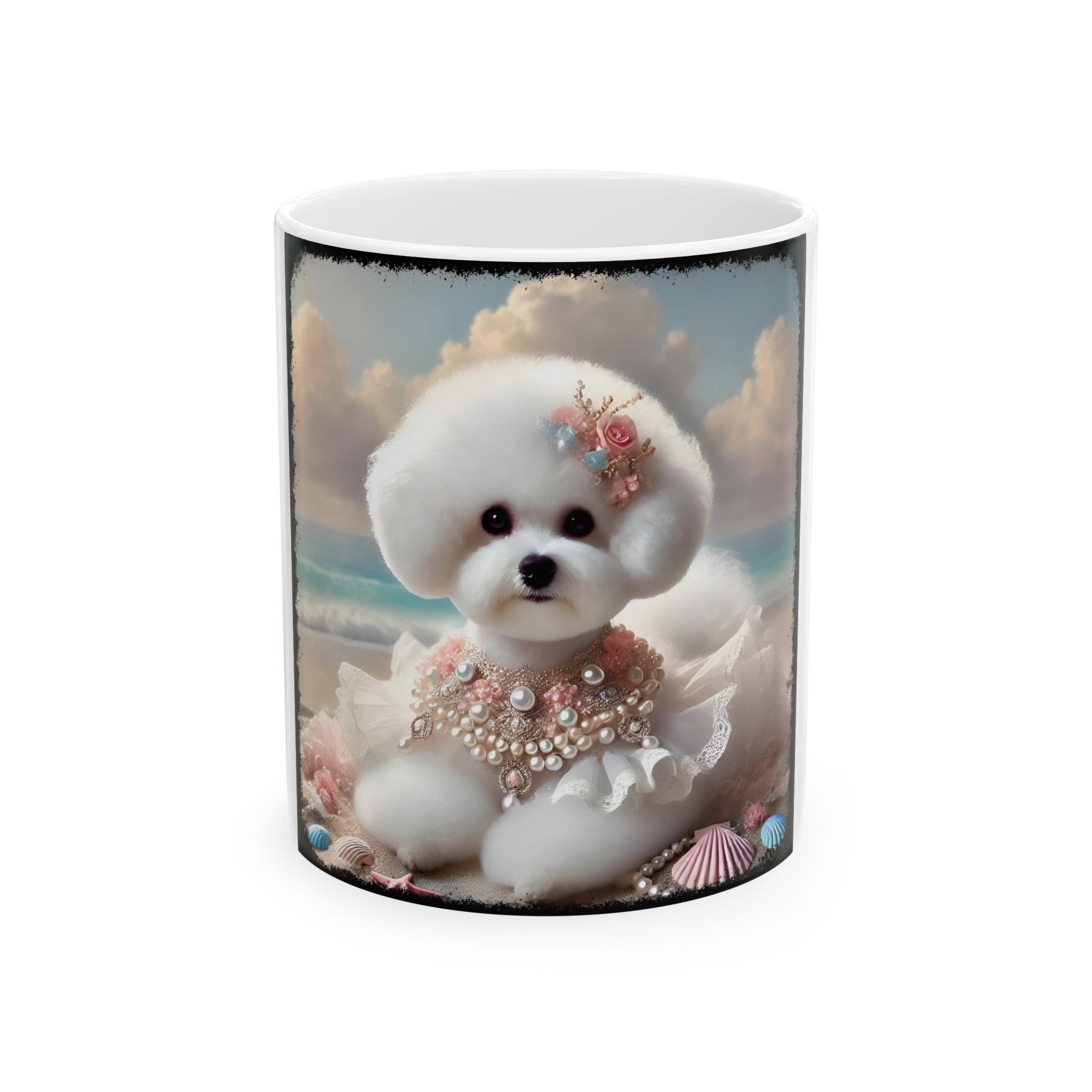 Bichon Frise Beach Beauty | Dog Themed Ceramic Mug
