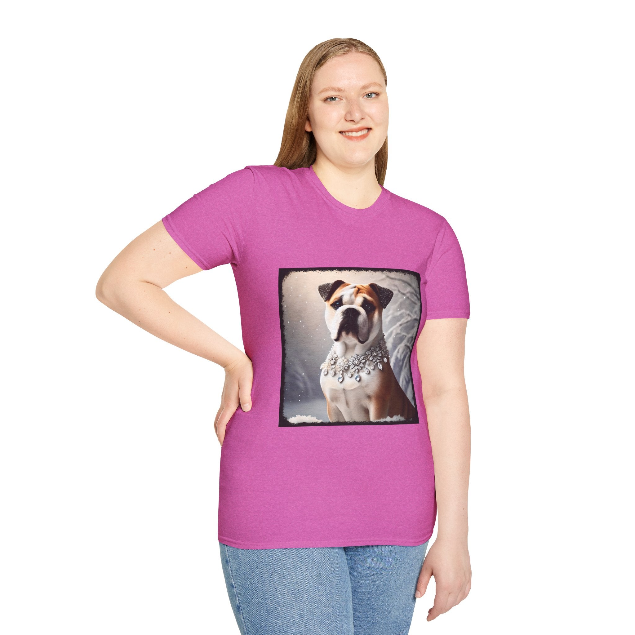 Bulldog Snow Princess Classic | Unisex Dog T-Shirt