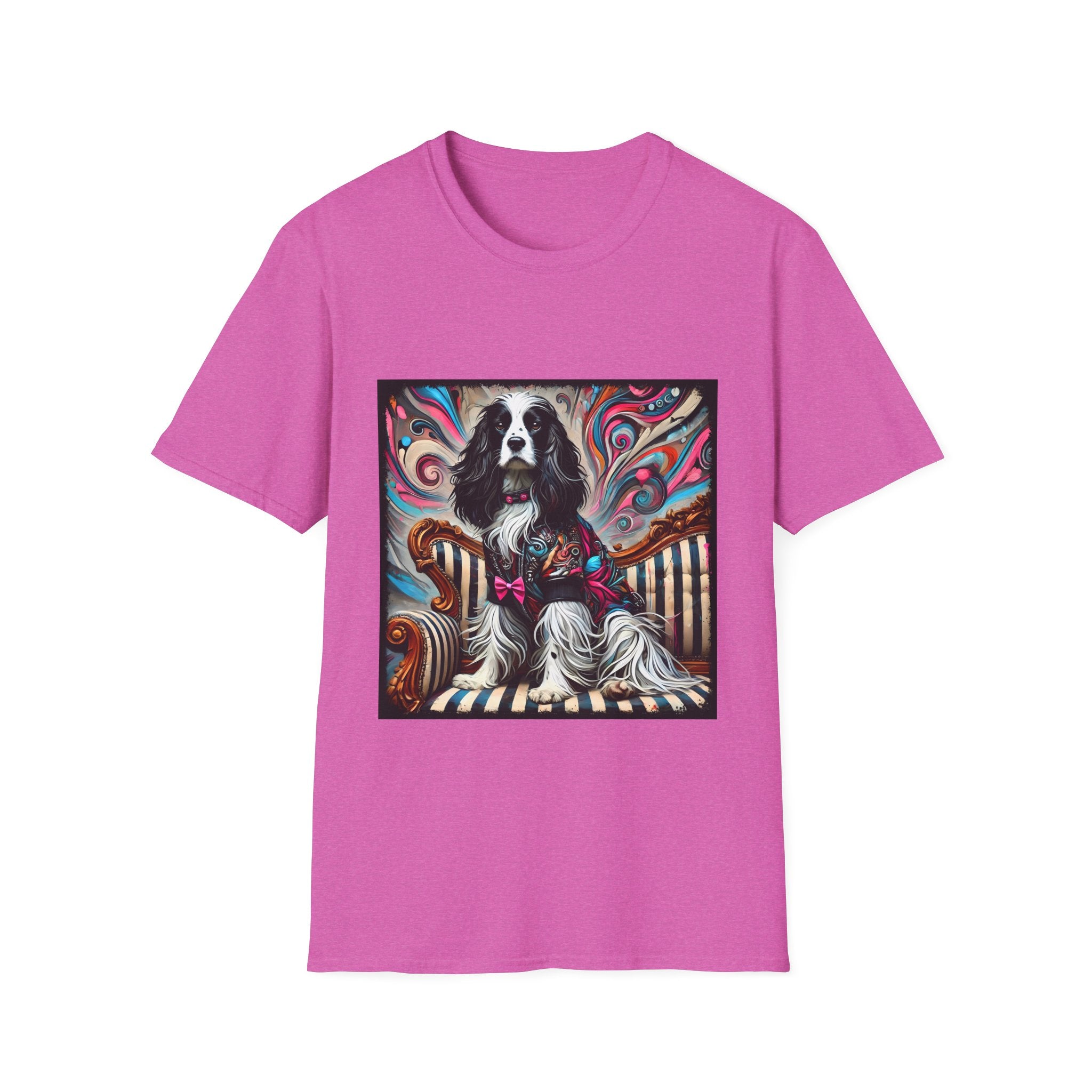 English Springer Spaniel Pink Rocker | Unisex Dog T-Shirt