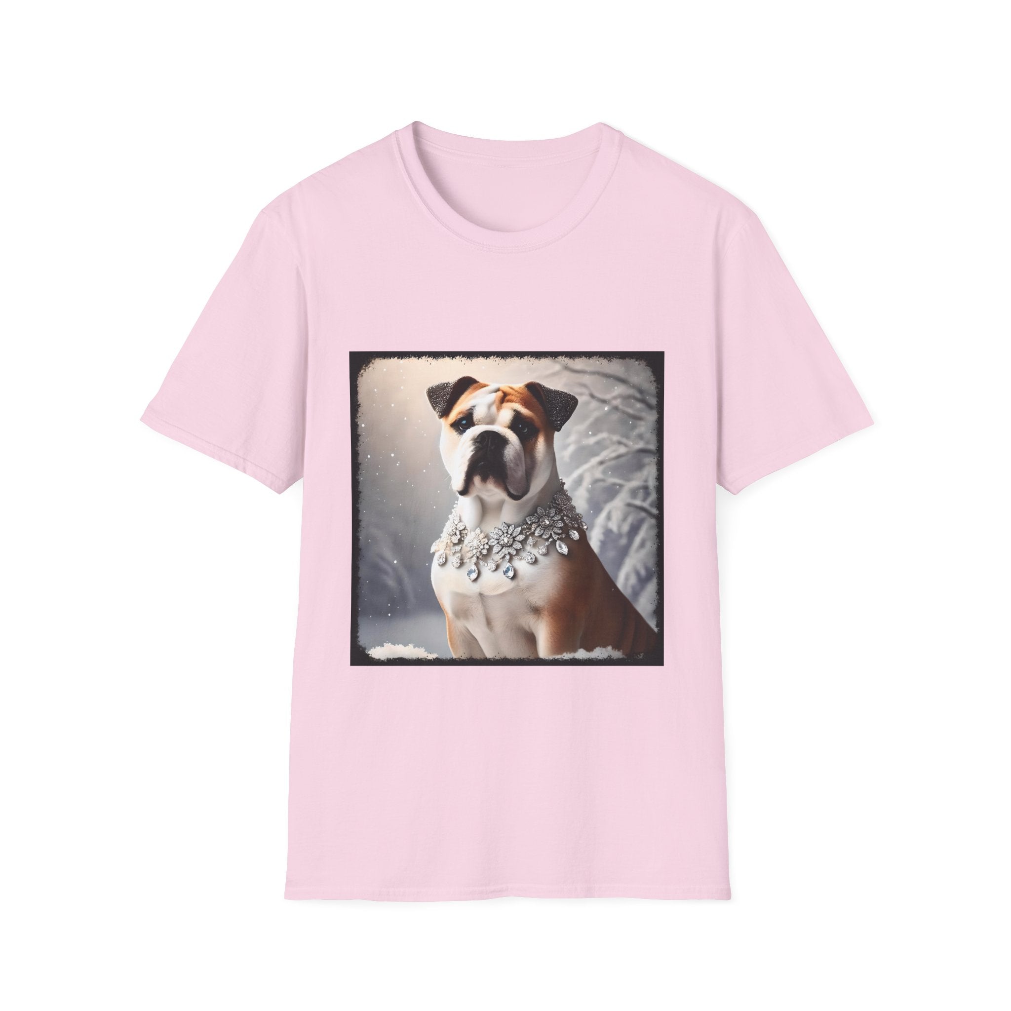 Bulldog Snow Princess Classic | Unisex Dog T-Shirt