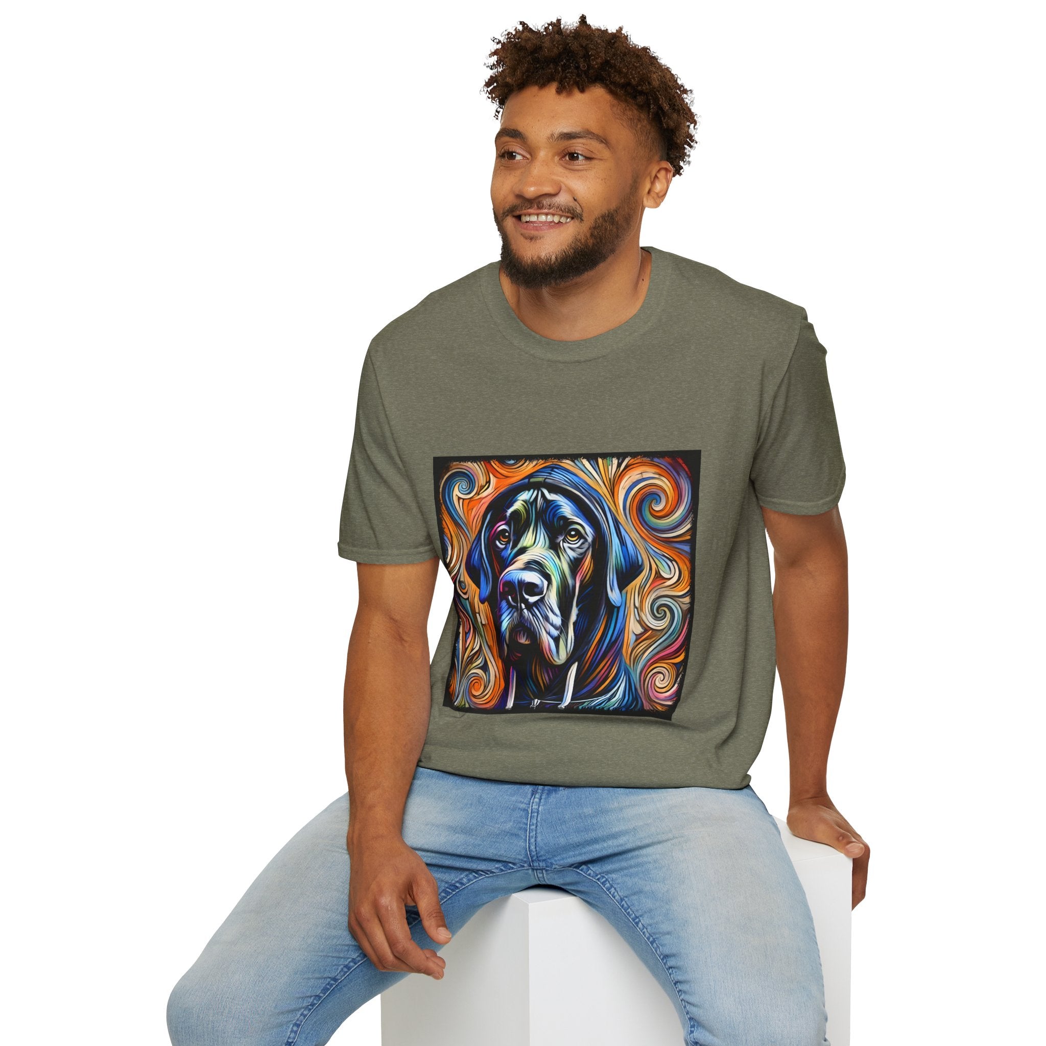 Great Dane Relaxed Swirl II | Unisex Dog T-Shirt