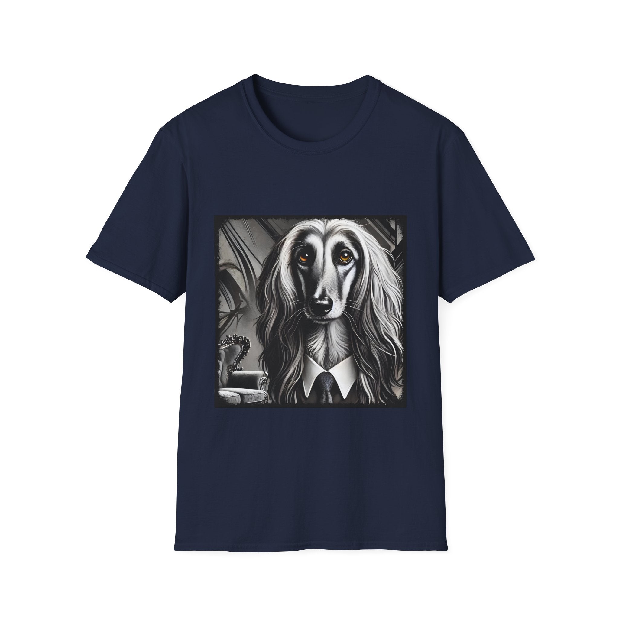 Afghan Hound B&W Bold Eyes | Unisex Dog T-Shirt