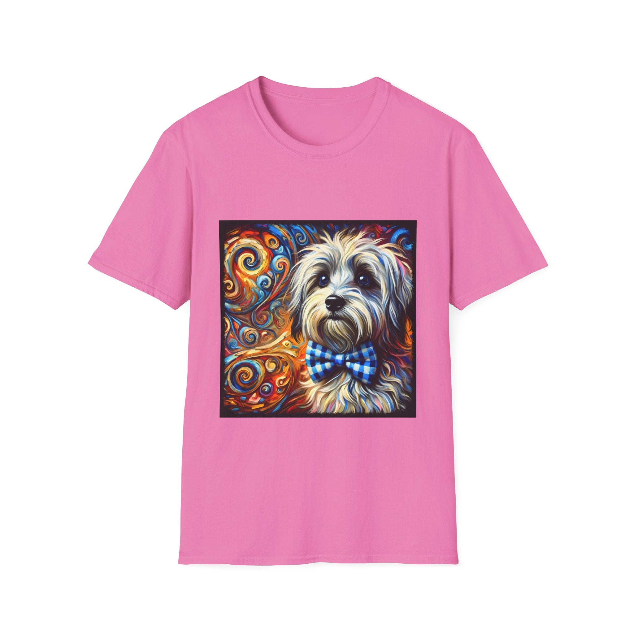Havanese Bowtie Swirl |  Unisex Dog T-Shirt